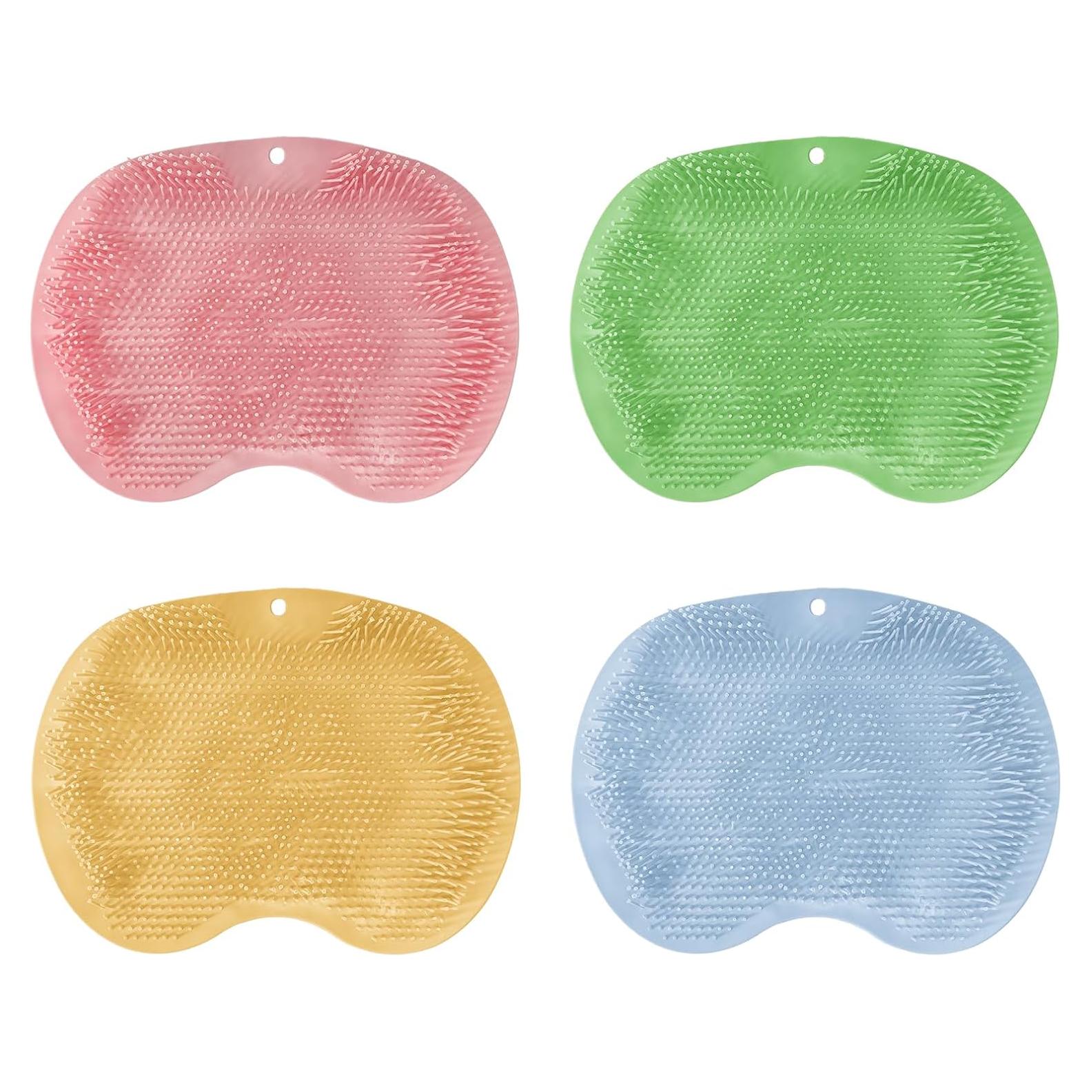 Juego de 4 alfombrillas de baño Cubicozy antideslizantes