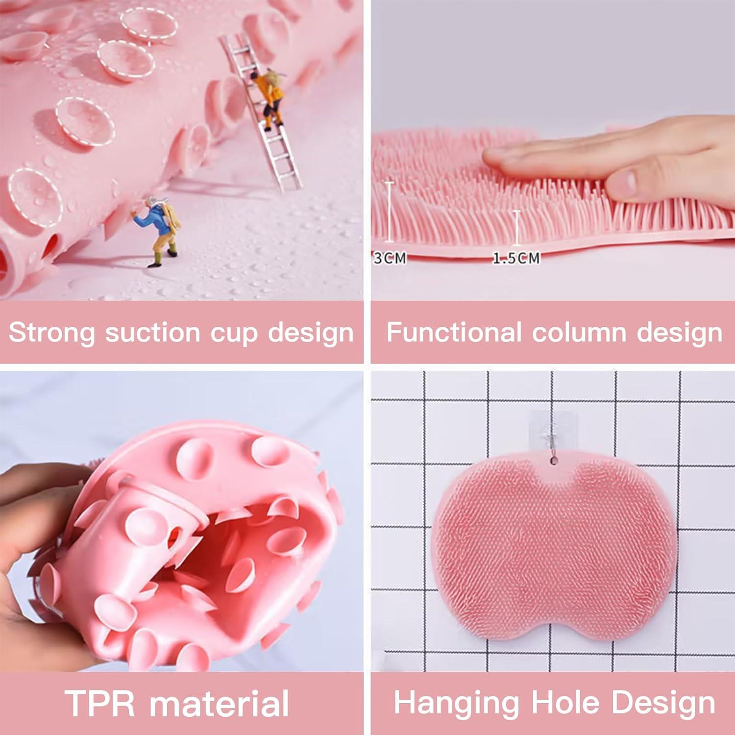 Juego de 4 alfombrillas de baño Cubicozy antideslizantes