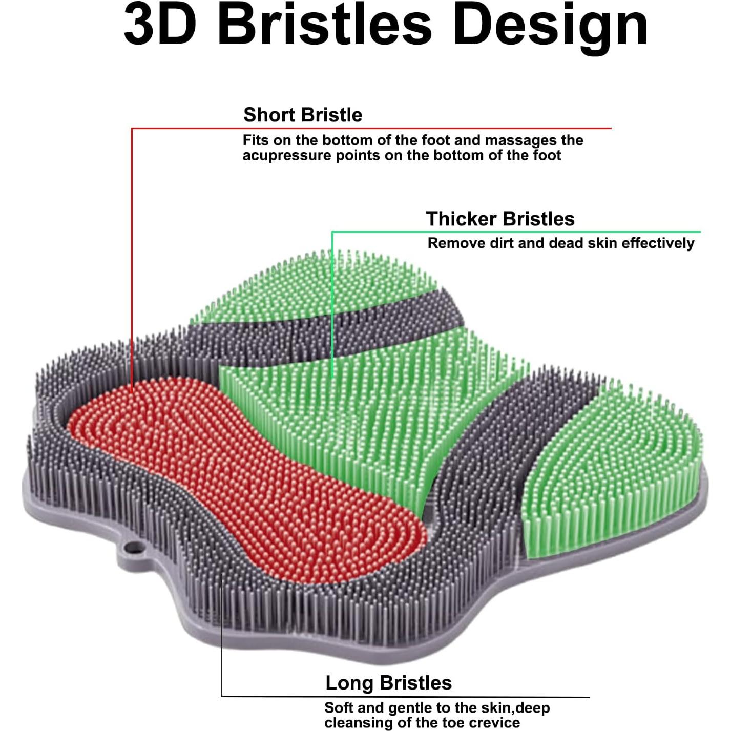 Esfregador de pies y espalda Easkite con ventosas - Gris