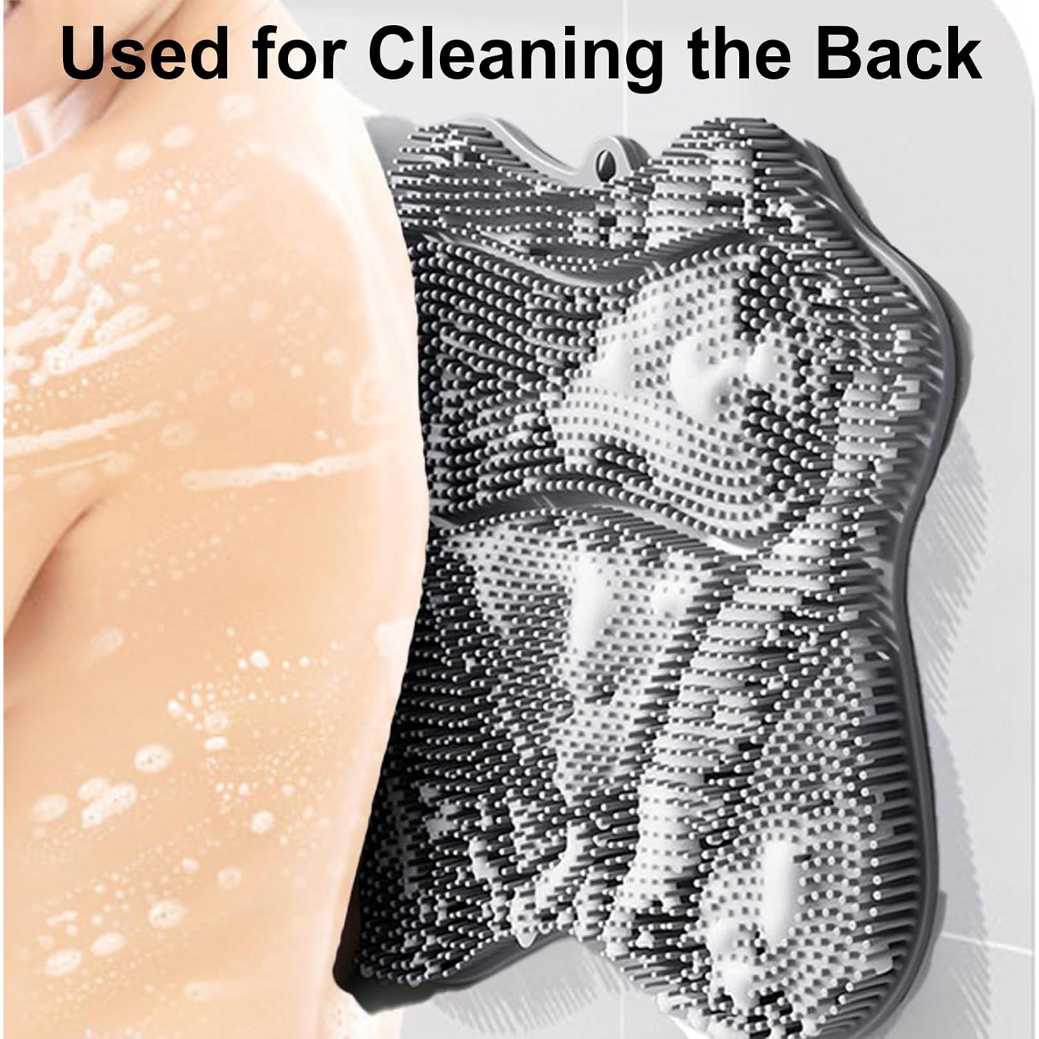 Esfregador de pies y espalda Easkite con ventosas - Gris