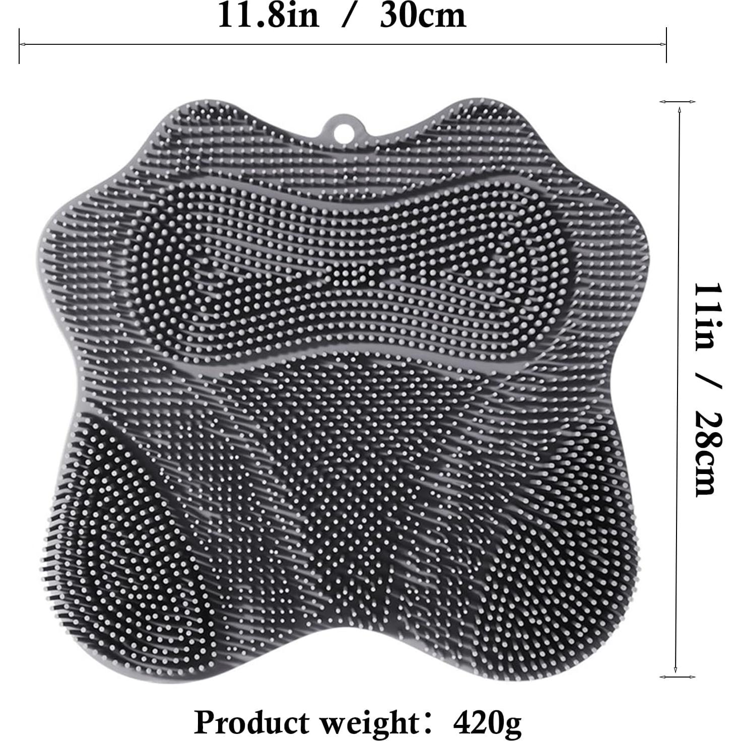 Esfregador de pies y espalda Easkite con ventosas - Gris