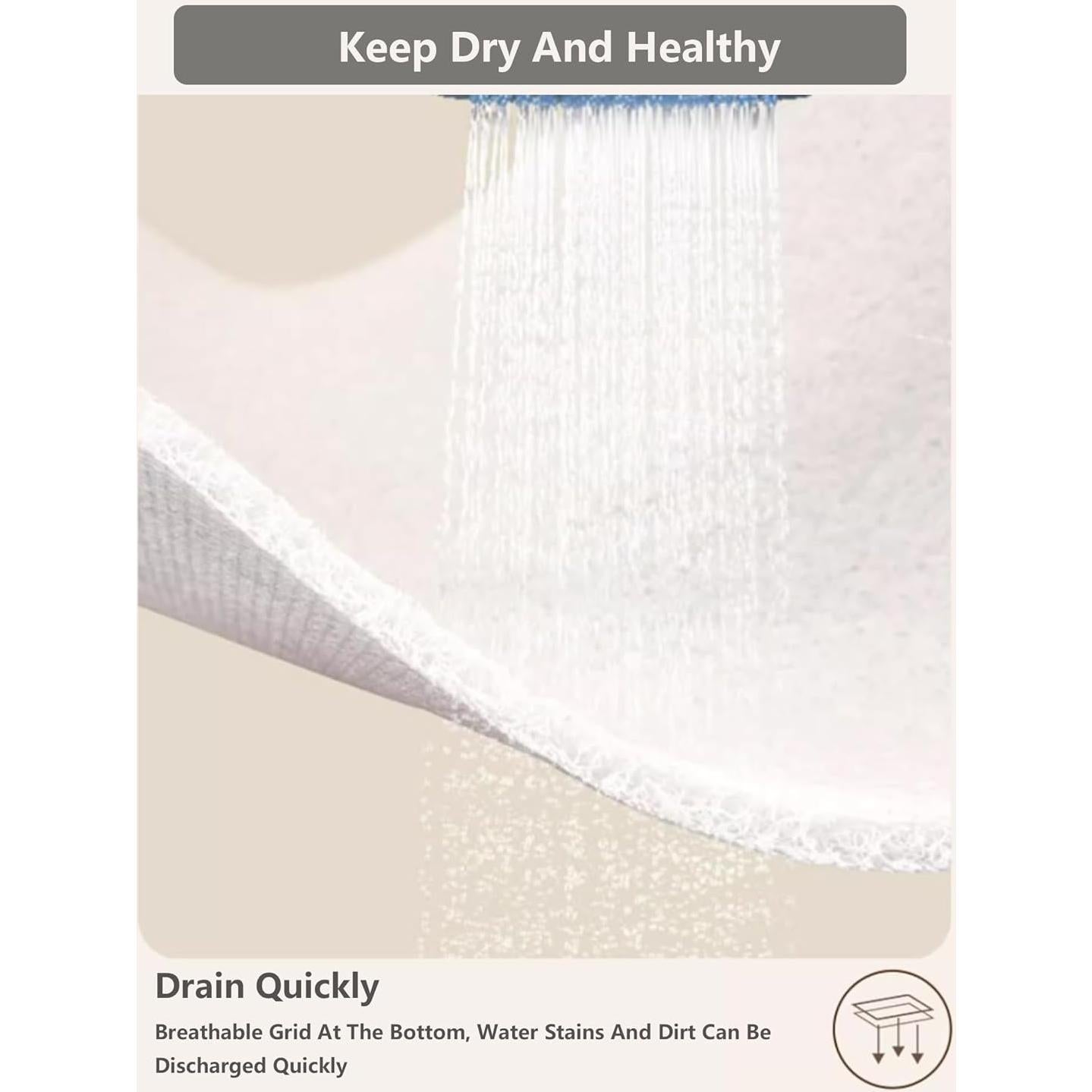 Alfombra de Ducha Antideslizante EUPXRHY 54x54cm PVC