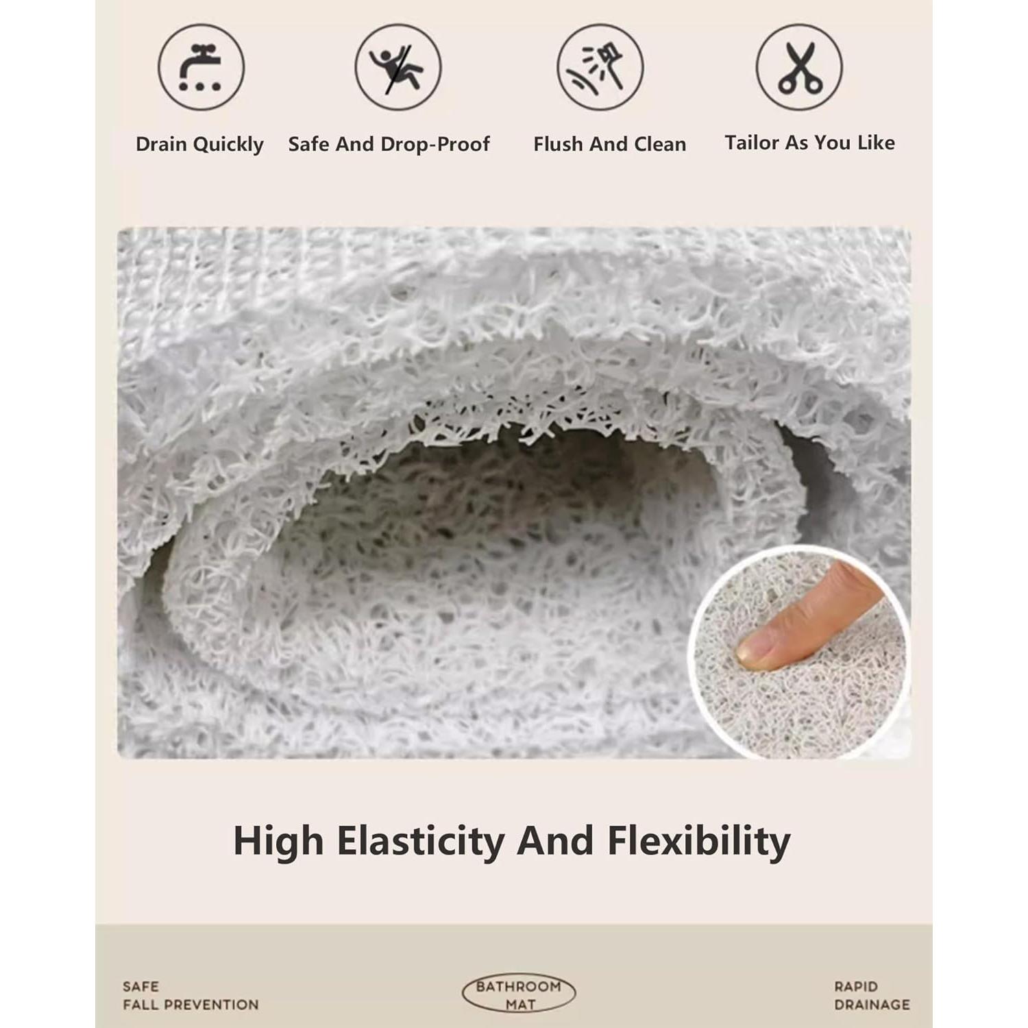 Alfombra de Ducha Antideslizante EUPXRHY 54x54cm PVC