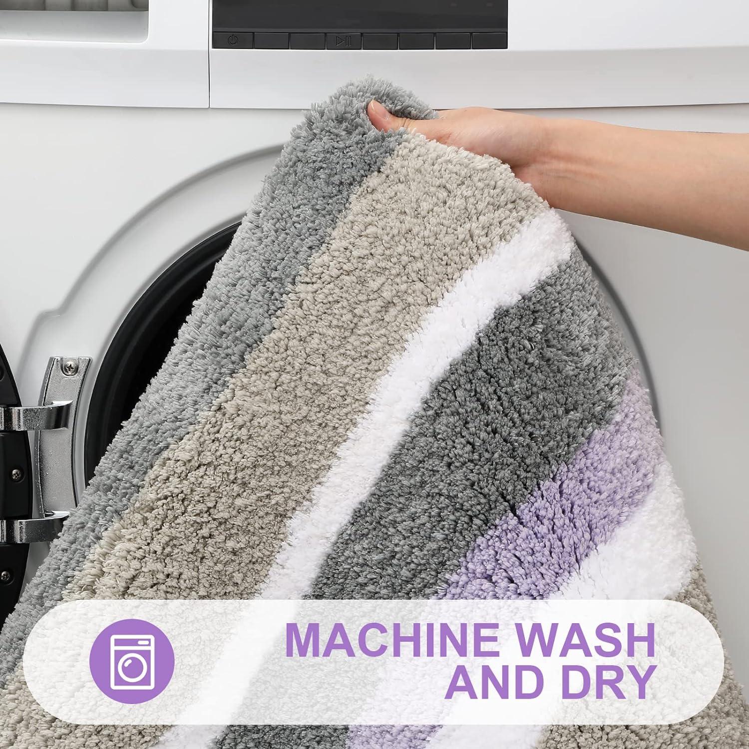 Alfombrilla de Baño Microfibra Buganda 61x41 cm Púrpura-Gris