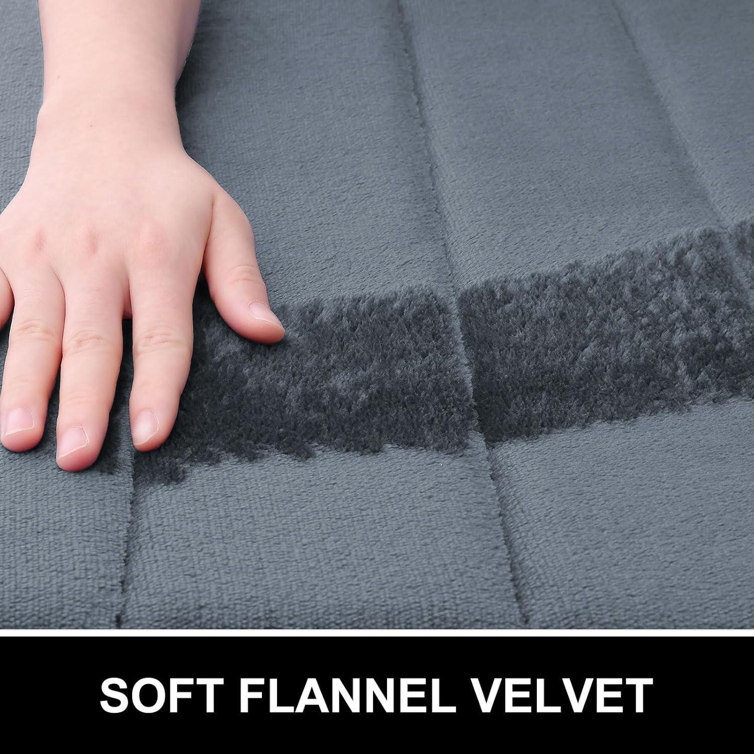 Alfombra de Baño Colorxy de Espuma de Memoria 76x51 cm Gris