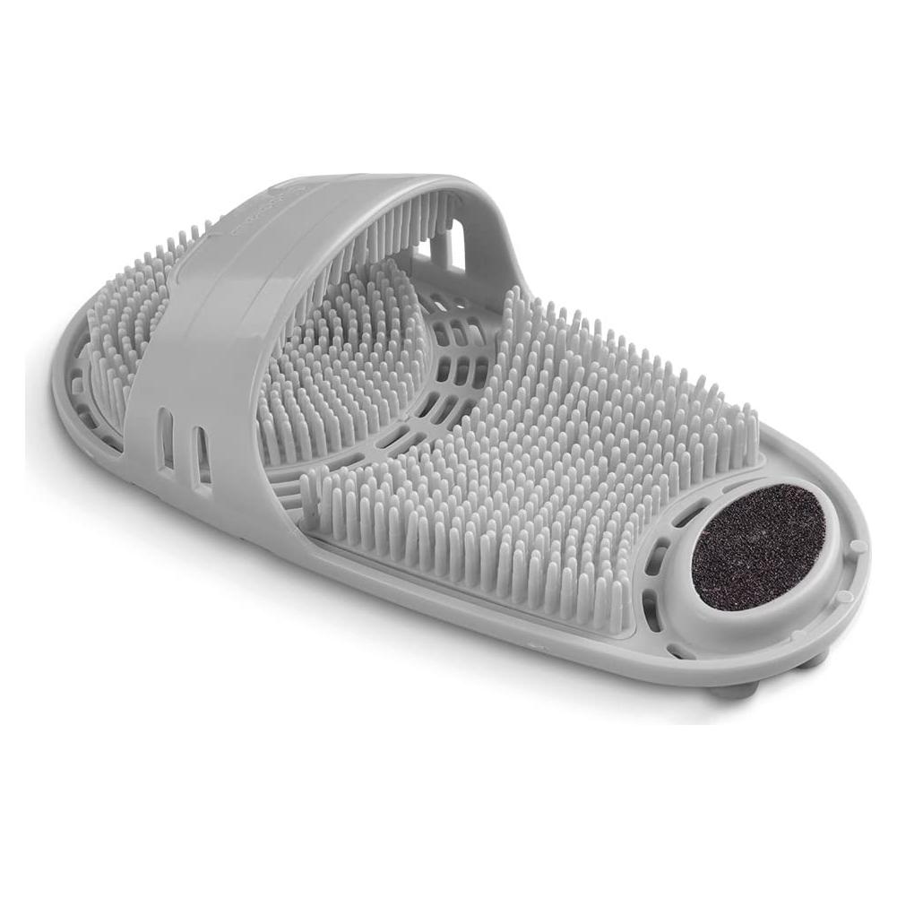 Exfoliador de pies de silicona Kibhous antideslizante gris