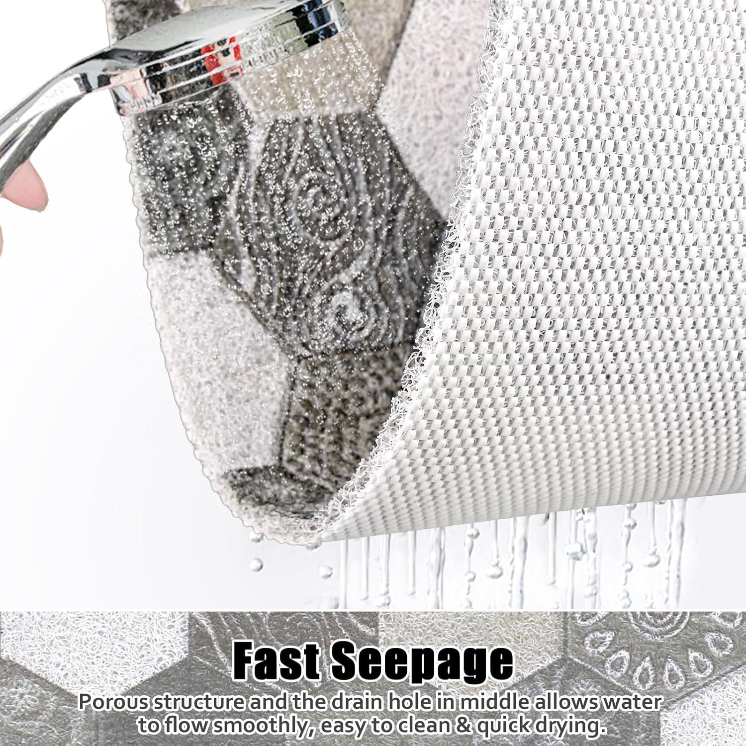 Alfombrilla de Ducha Antideslizante ZOESOE 68.58x68.58 cm PVC