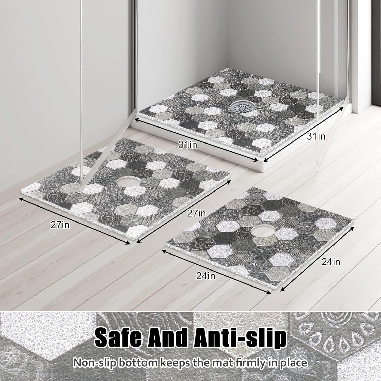 Alfombrilla de Ducha Antideslizante ZOESOE 68.58x68.58 cm PVC