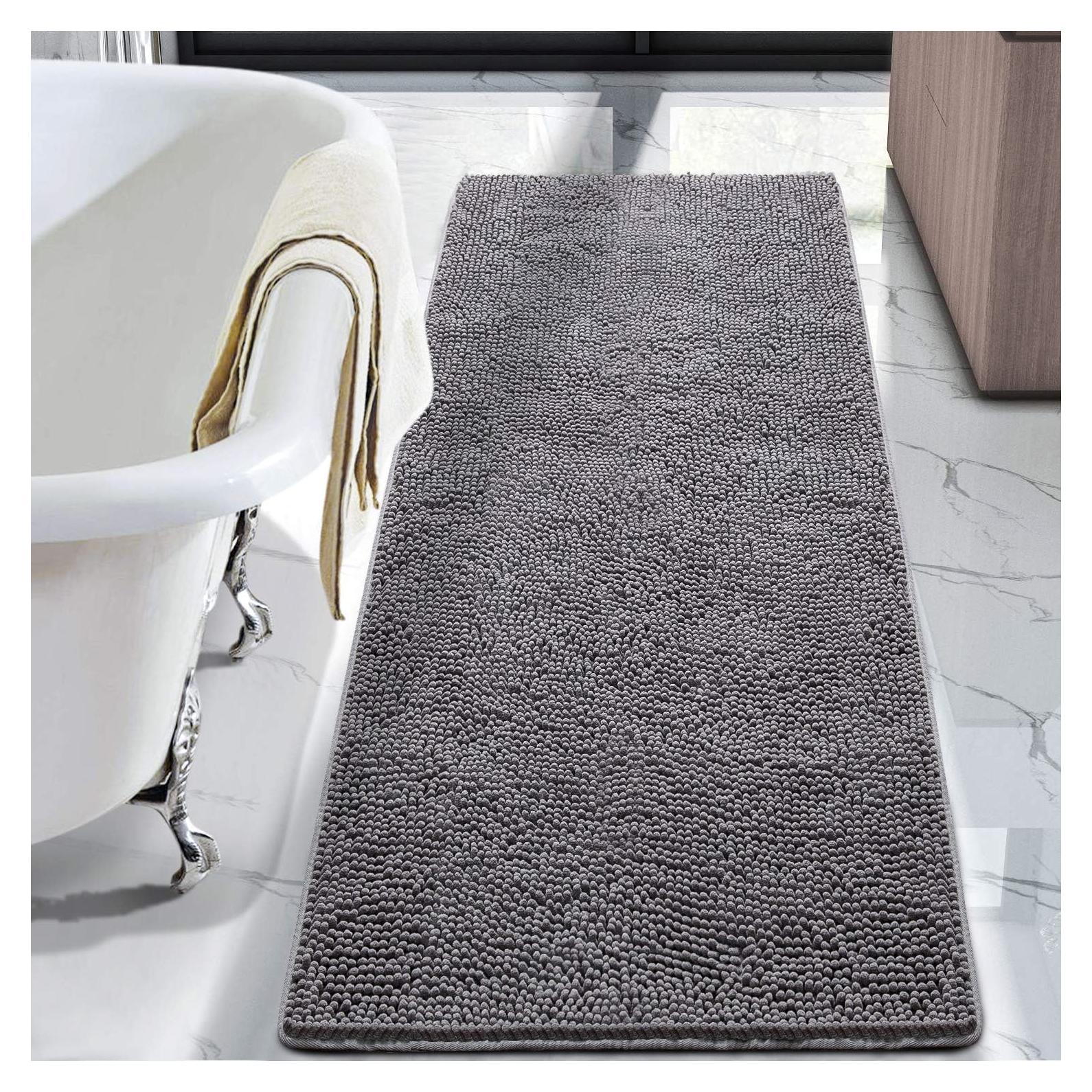 Alfombra de Baño LOCHAS Antideslizante 61x152 cm Gris