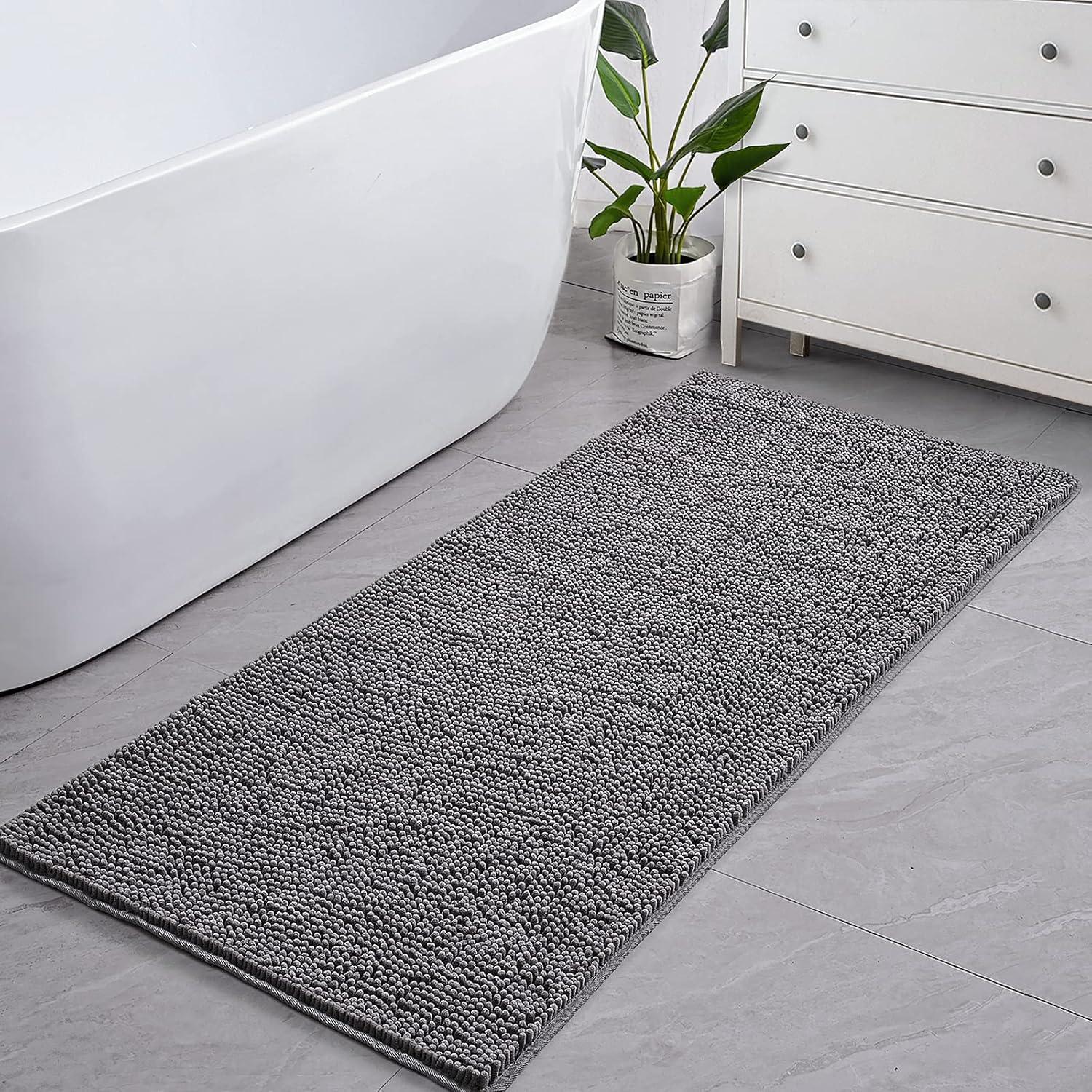 Alfombra de Baño LOCHAS Antideslizante 61x152 cm Gris
