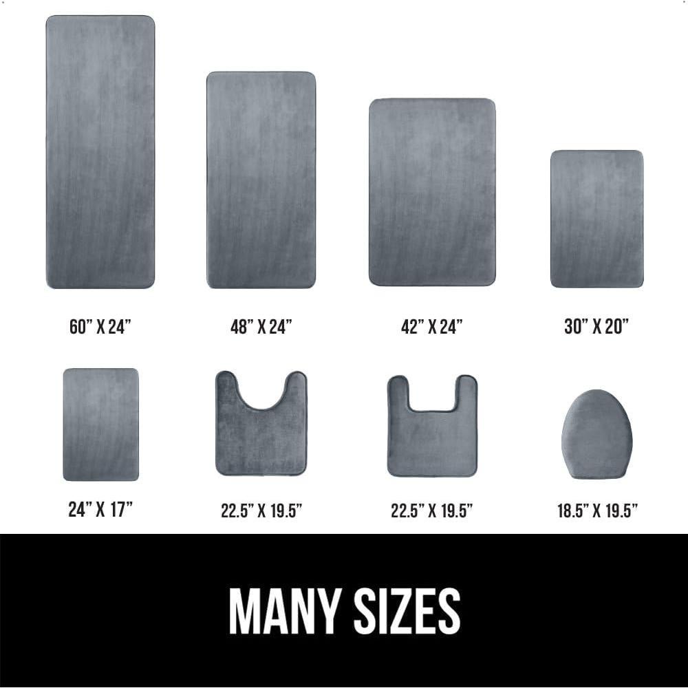 Alfombra de Baño GORILLA GRIP Espuma de Memoria 61x43 cm Gris