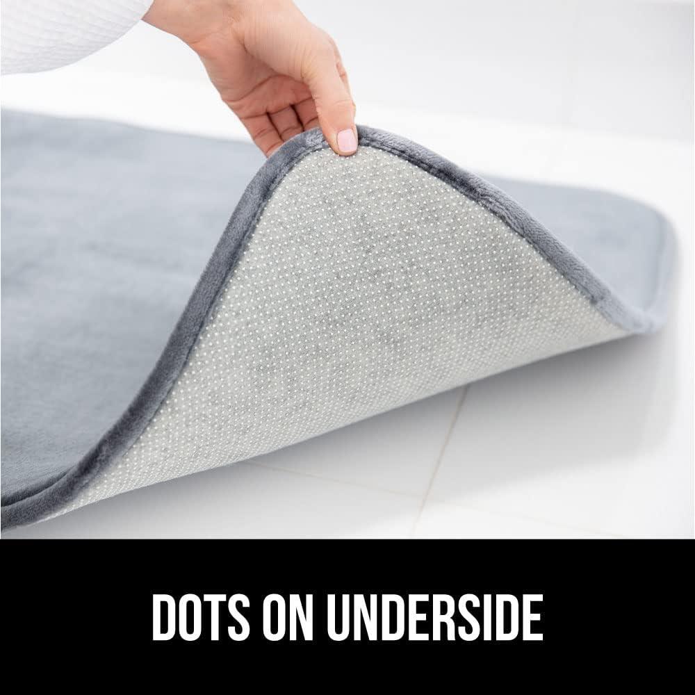 Alfombra de Baño GORILLA GRIP Espuma de Memoria 61x43 cm Gris