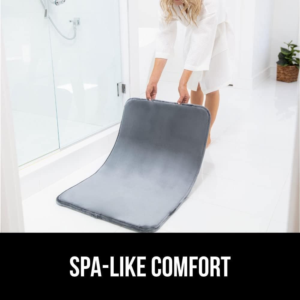 Alfombra de Baño GORILLA GRIP Espuma de Memoria 61x43 cm Gris