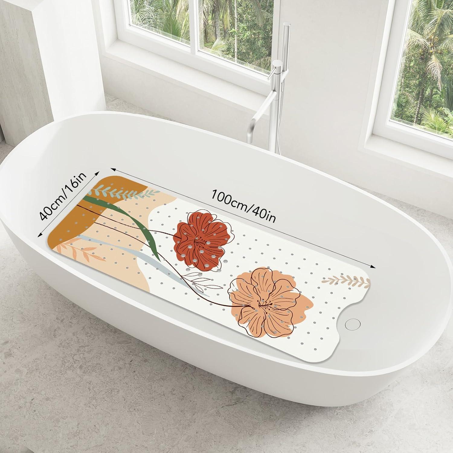 Alfombra de Baño Antideslizante SHUCHING Boho Flower 101.6x40.6cm