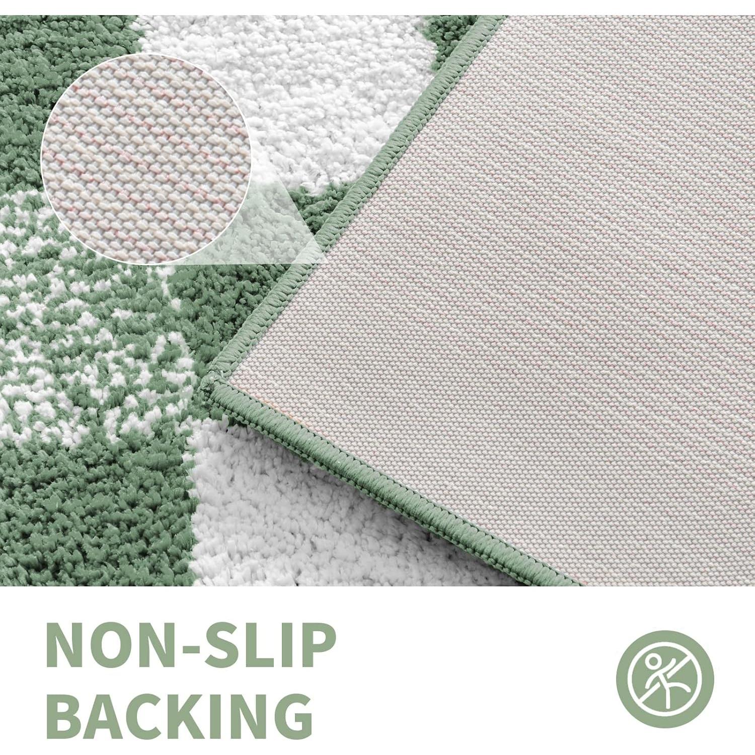 Alfombra de Baño Antideslizante CozeCube 61x41 cm Verde Salvia