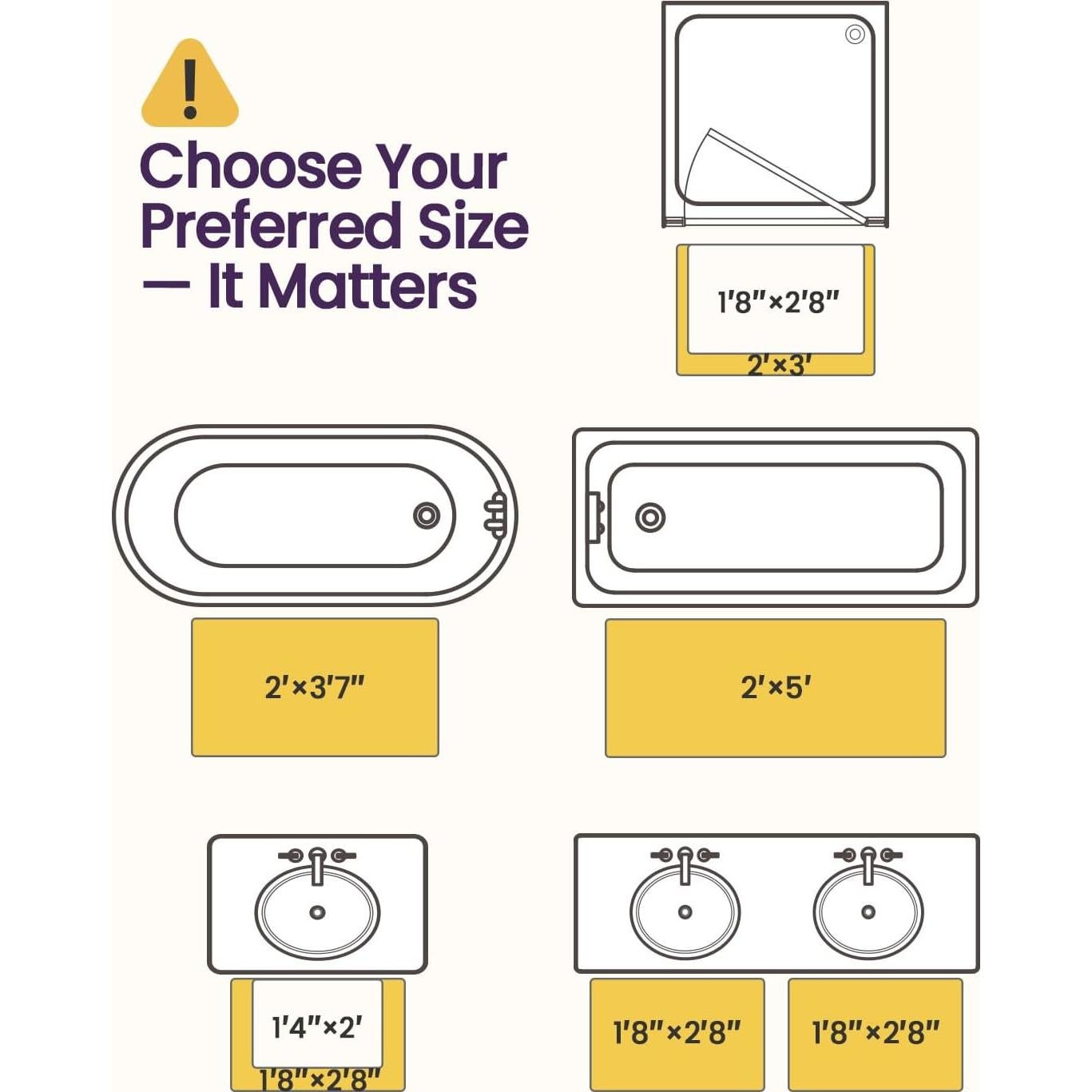 Alfombra de Baño DEXI 61x41 cm Antideslizante Microfibra