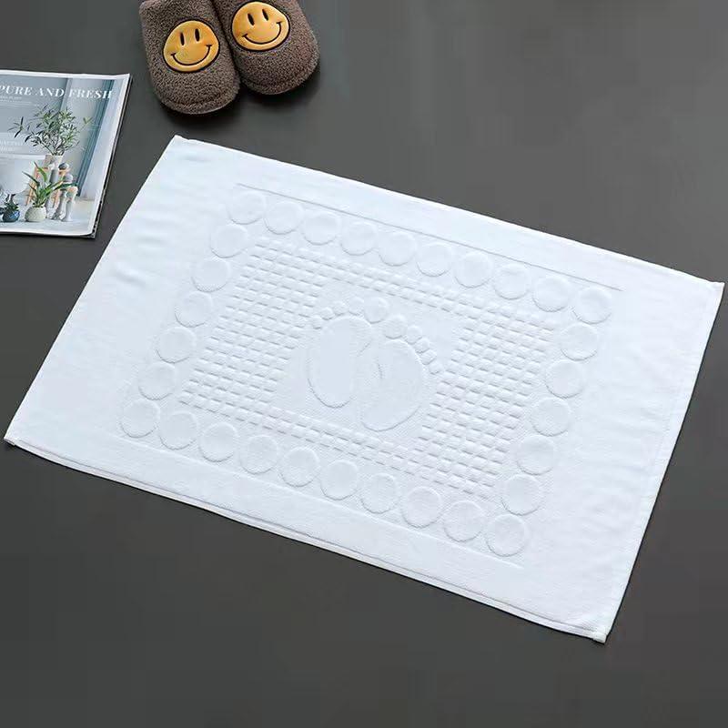 Alfombrilla de baño Namzi Algodón 80x50cm Lavable Blanco