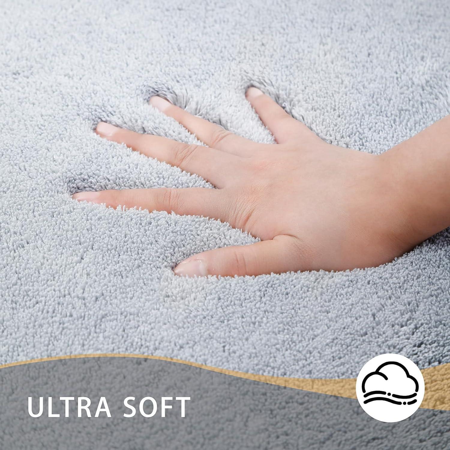 Alfombra de baño MINIDEAR 40x61cm gris claro antideslizante