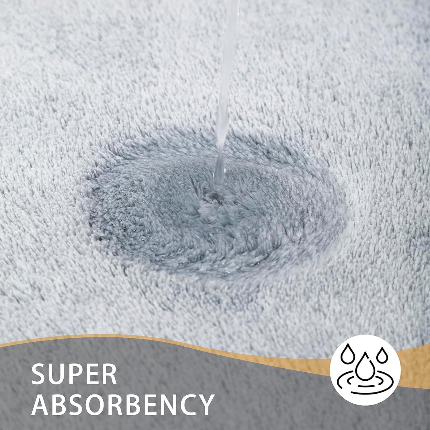 Alfombra de baño MINIDEAR 40x61cm gris claro antideslizante