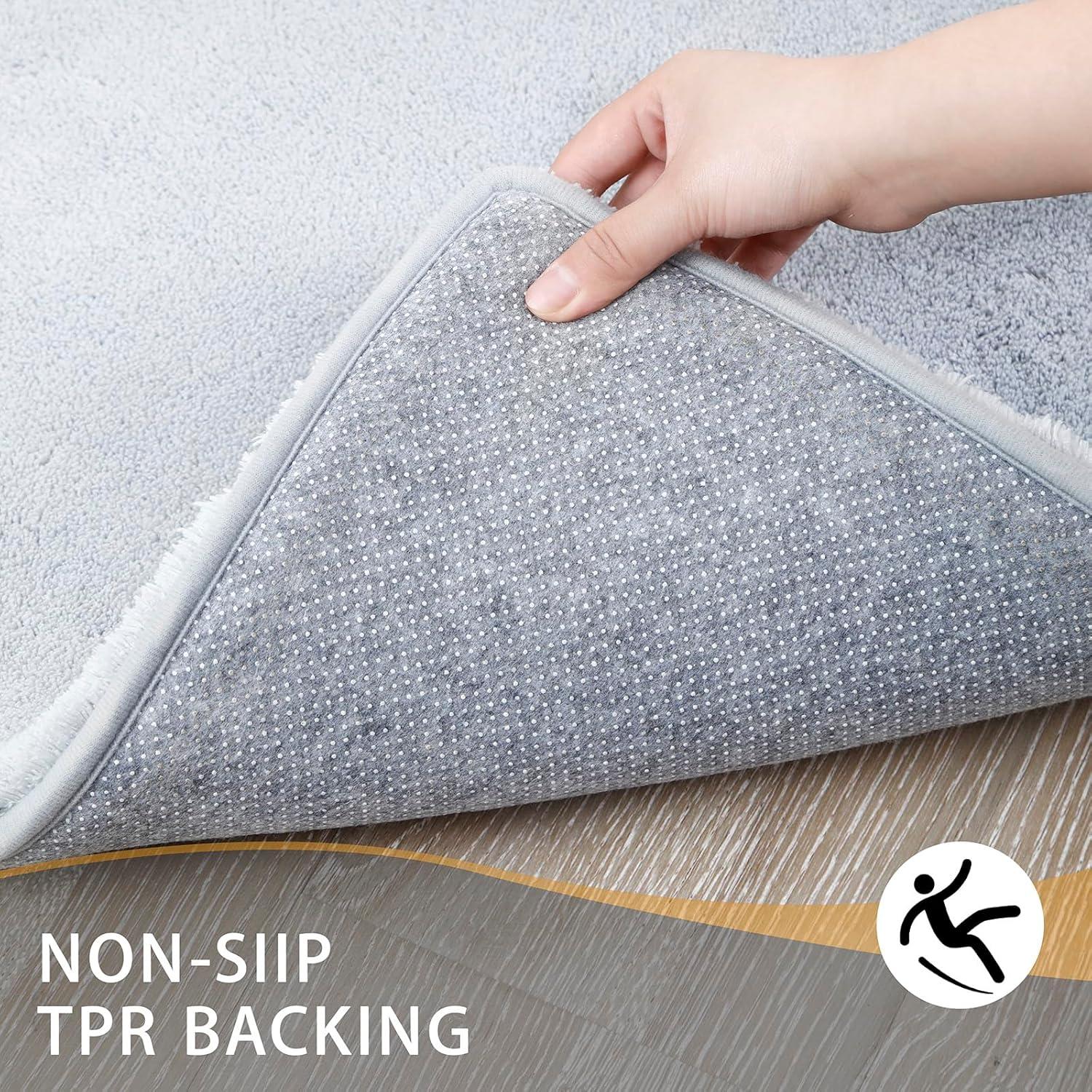 Alfombra de baño MINIDEAR 40x61cm gris claro antideslizante