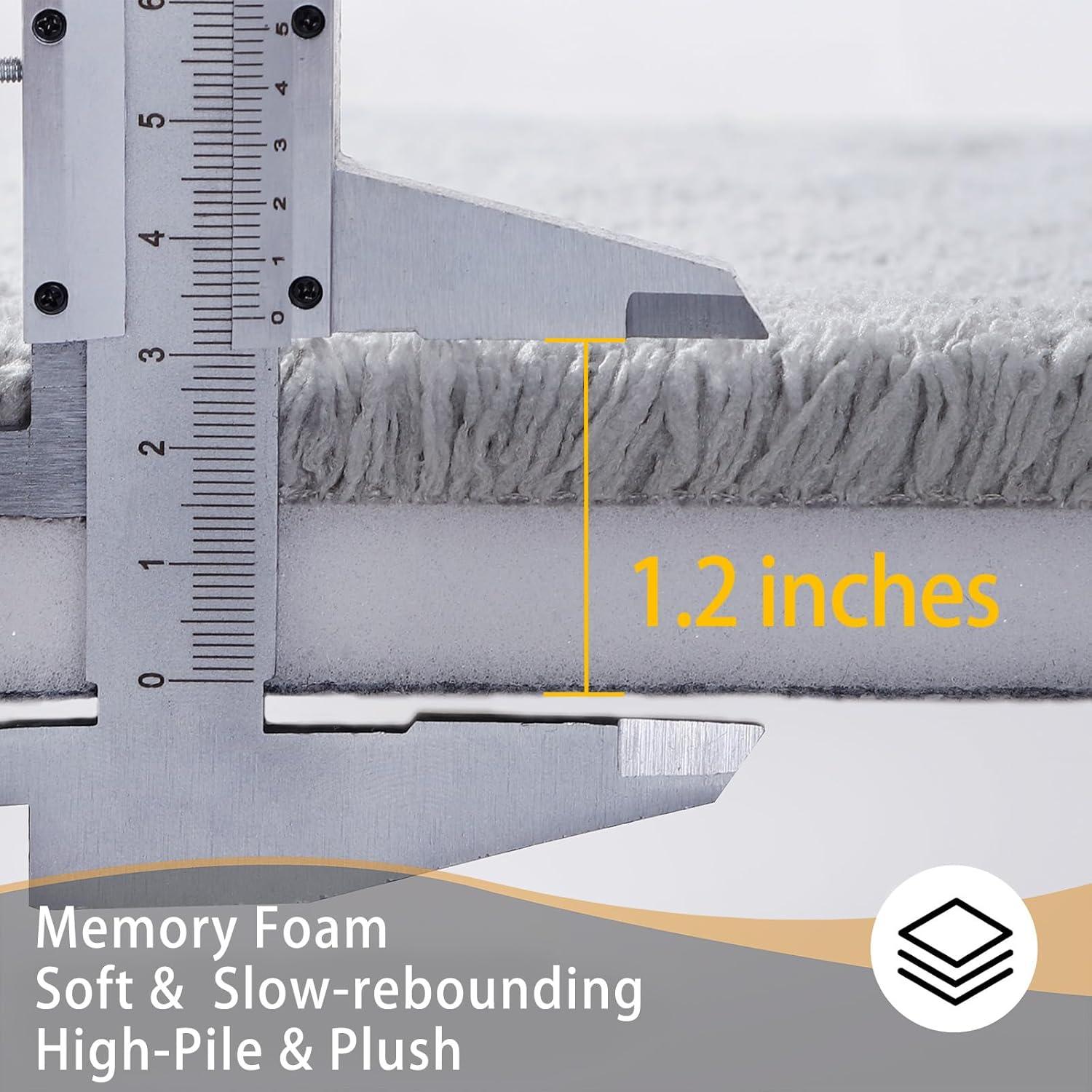 Alfombra de baño MINIDEAR 40x61cm gris claro antideslizante