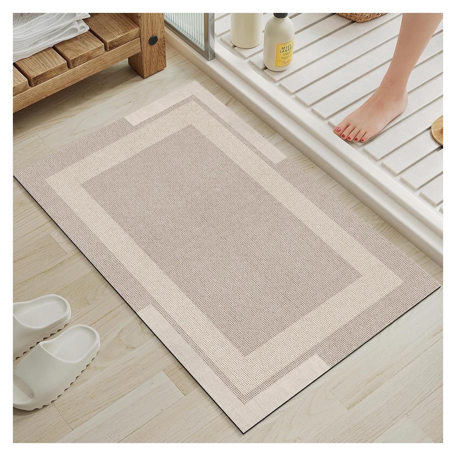 Alfombra de Baño Antideslizante YDKGL Beige 40x60cm