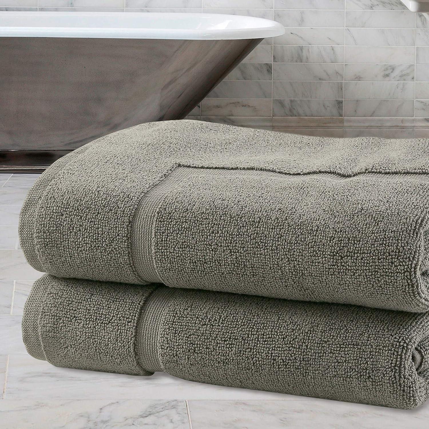 Alfombrilla de Baño Bliss Casa 100% Algodón Gris 51x81cm - Juego de 2