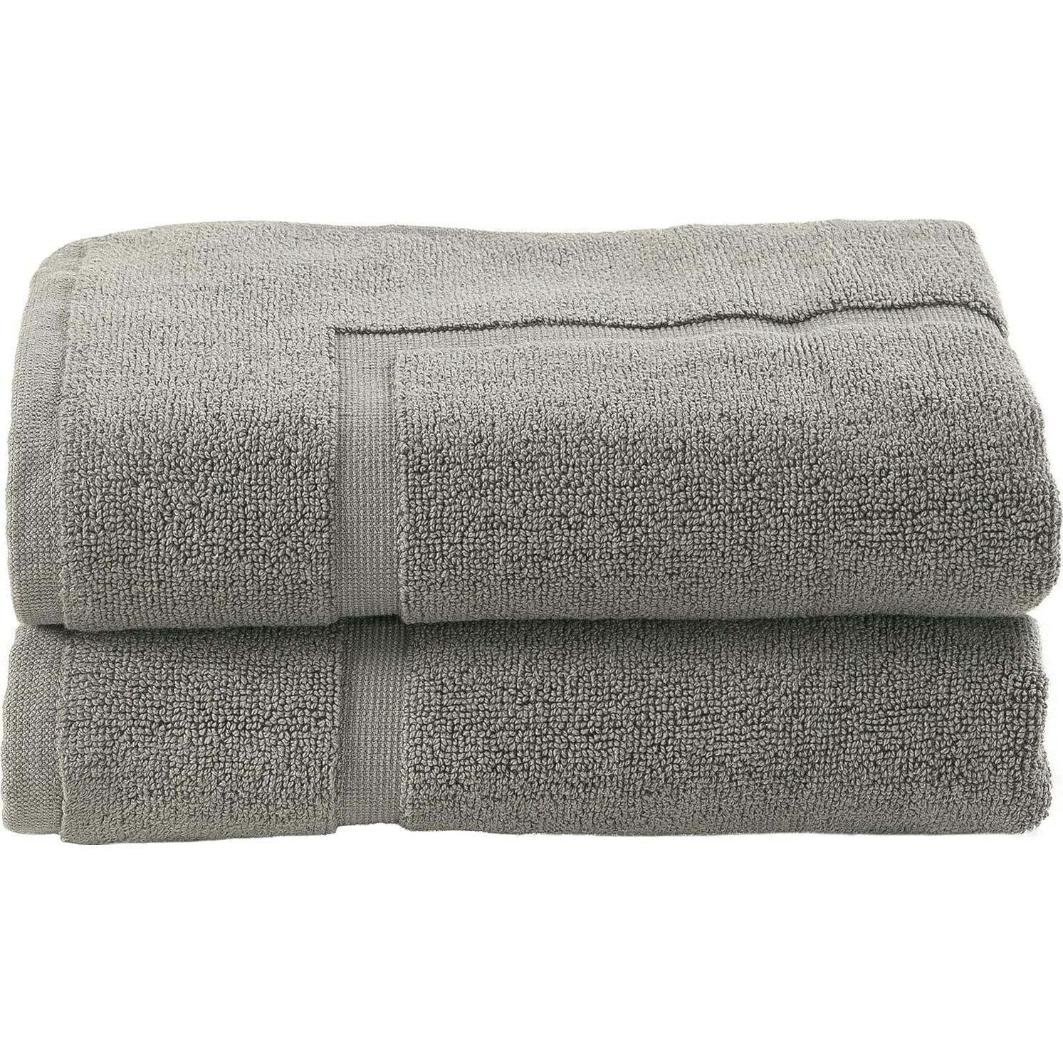 Alfombrilla de Baño Bliss Casa 100% Algodón Gris 51x81cm - Juego de 2