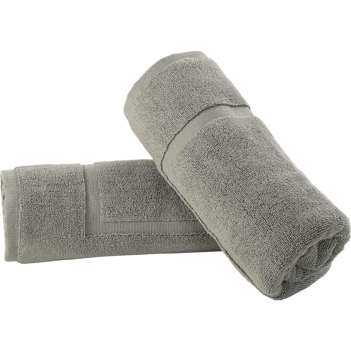 Alfombrilla de Baño Bliss Casa 100% Algodón Gris 51x81cm - Juego de 2