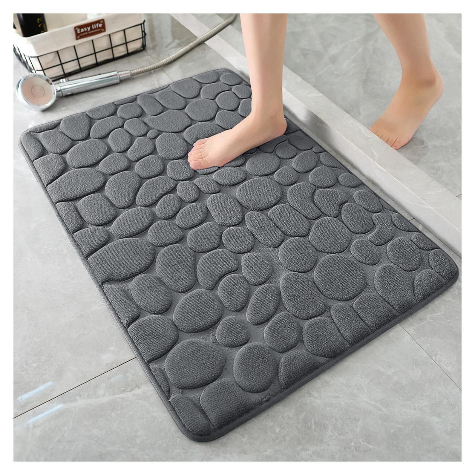 Alfombra de Baño YIHOUSE Gris Oscuro 61x43 cm Antideslizante