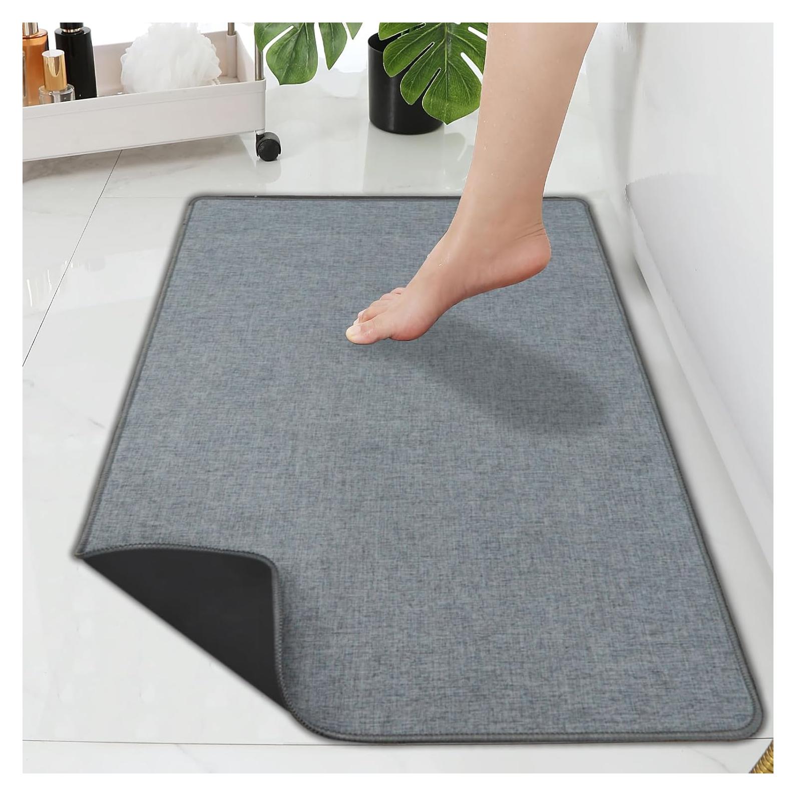 Alfombrilla de Baño Yancorp 40x66cm Antideslizante Gris