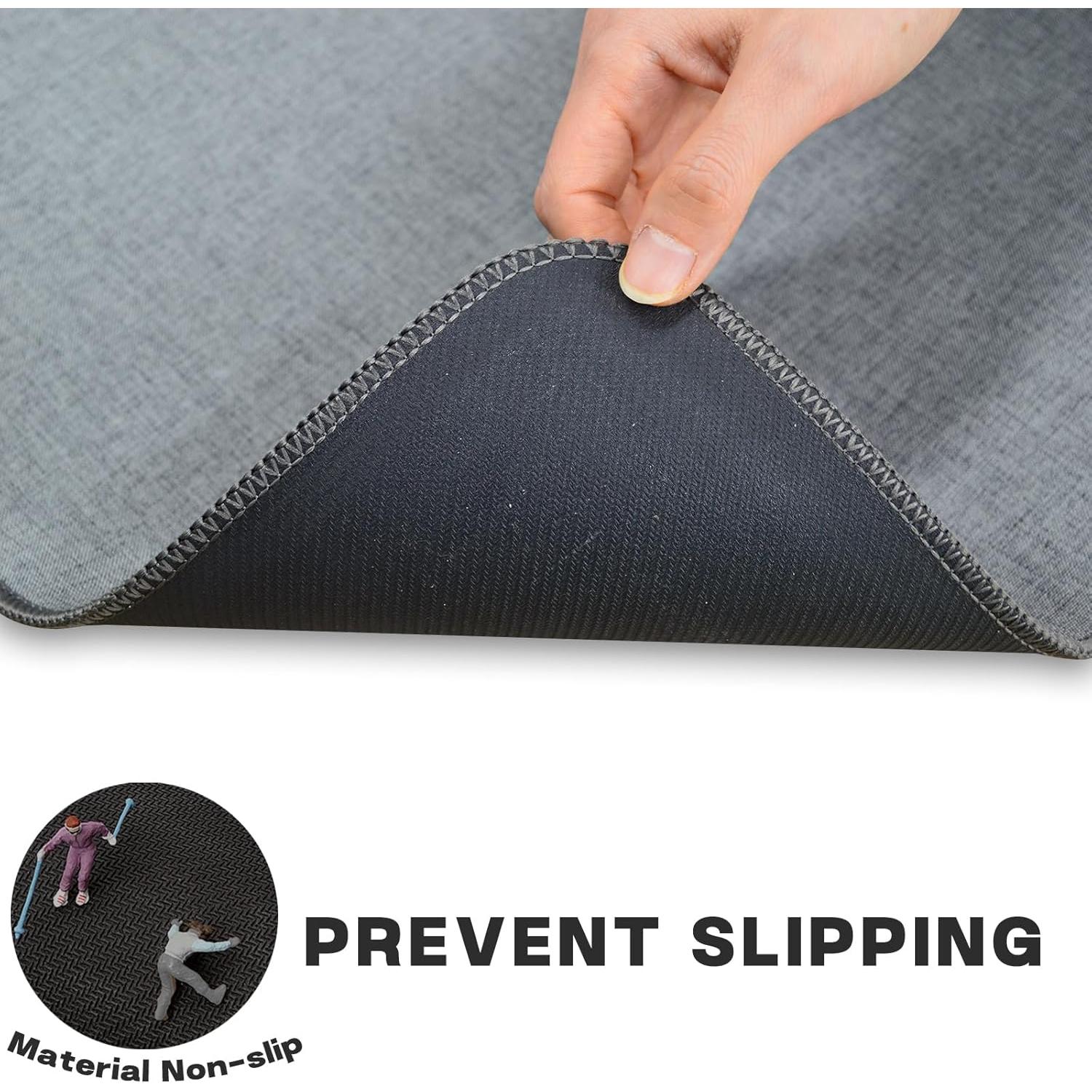 Alfombrilla de Baño Yancorp 40x66cm Antideslizante Gris