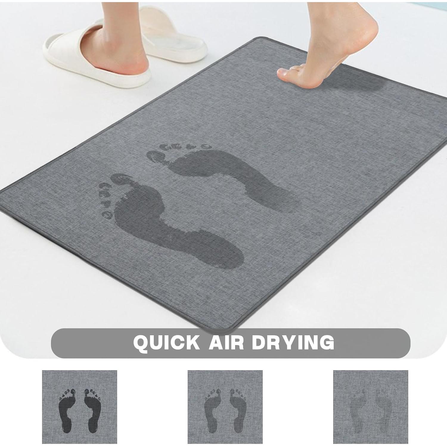 Alfombrilla de Baño Yancorp 40x66cm Antideslizante Gris