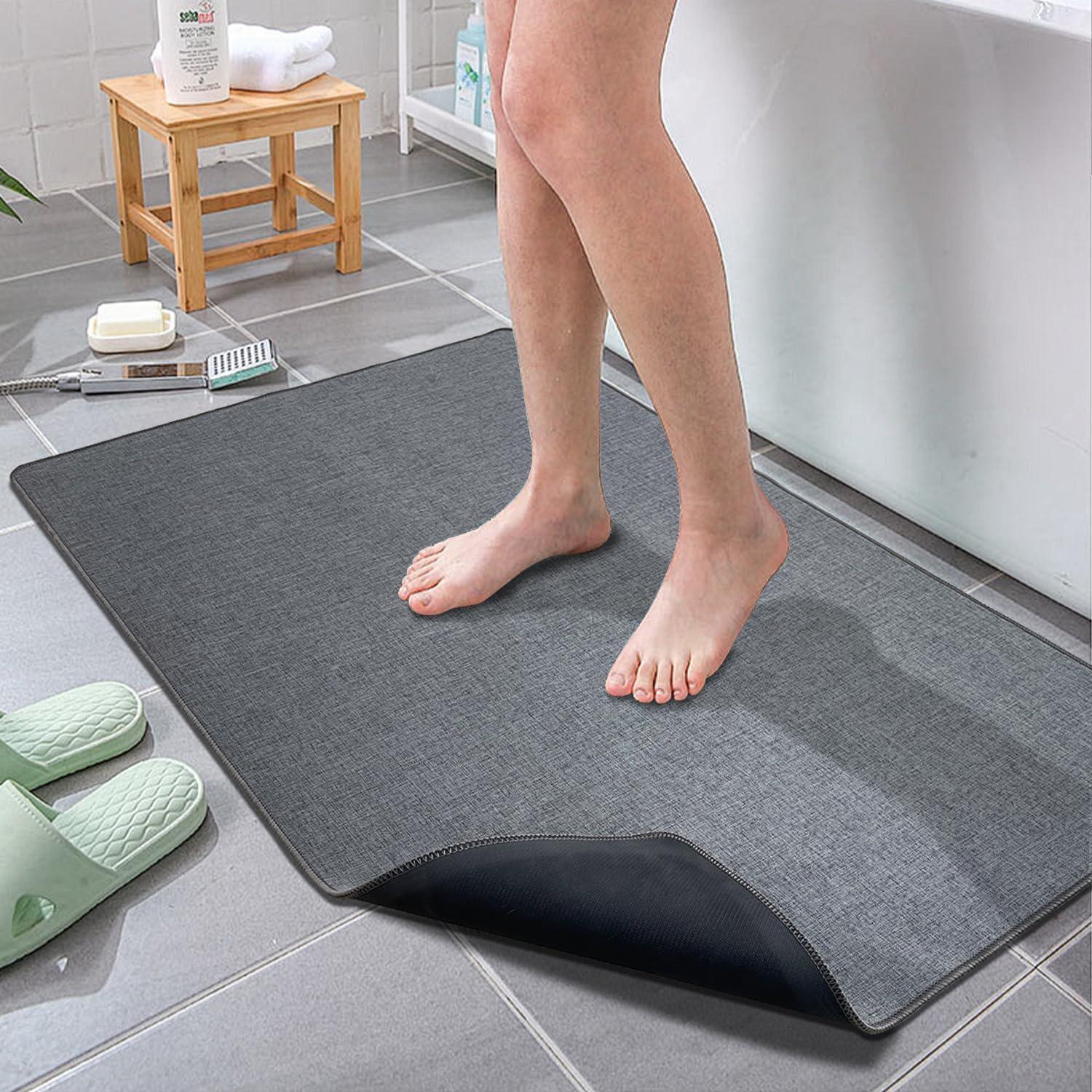 Alfombrilla de Baño Yancorp 40x66cm Antideslizante Gris