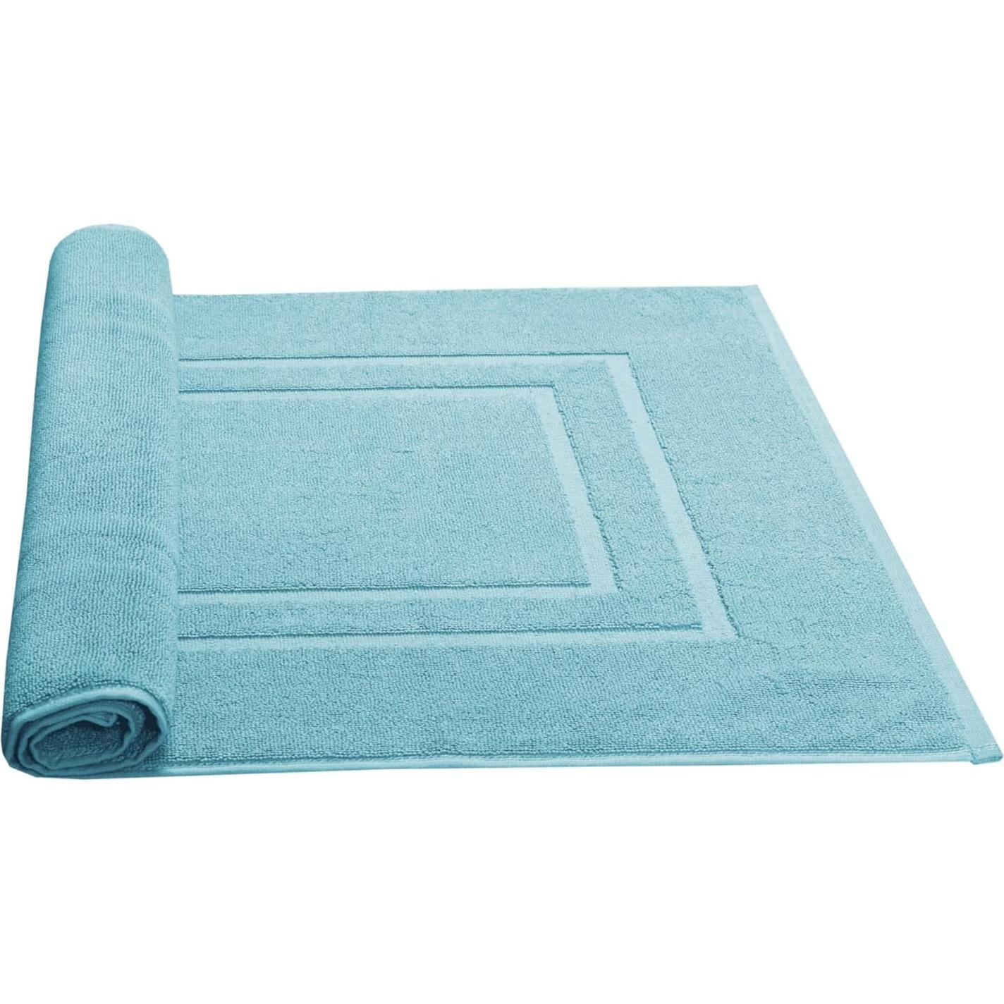 Juego de 2 Alfombrillas de Baño Aqua 100% Algodón Terry