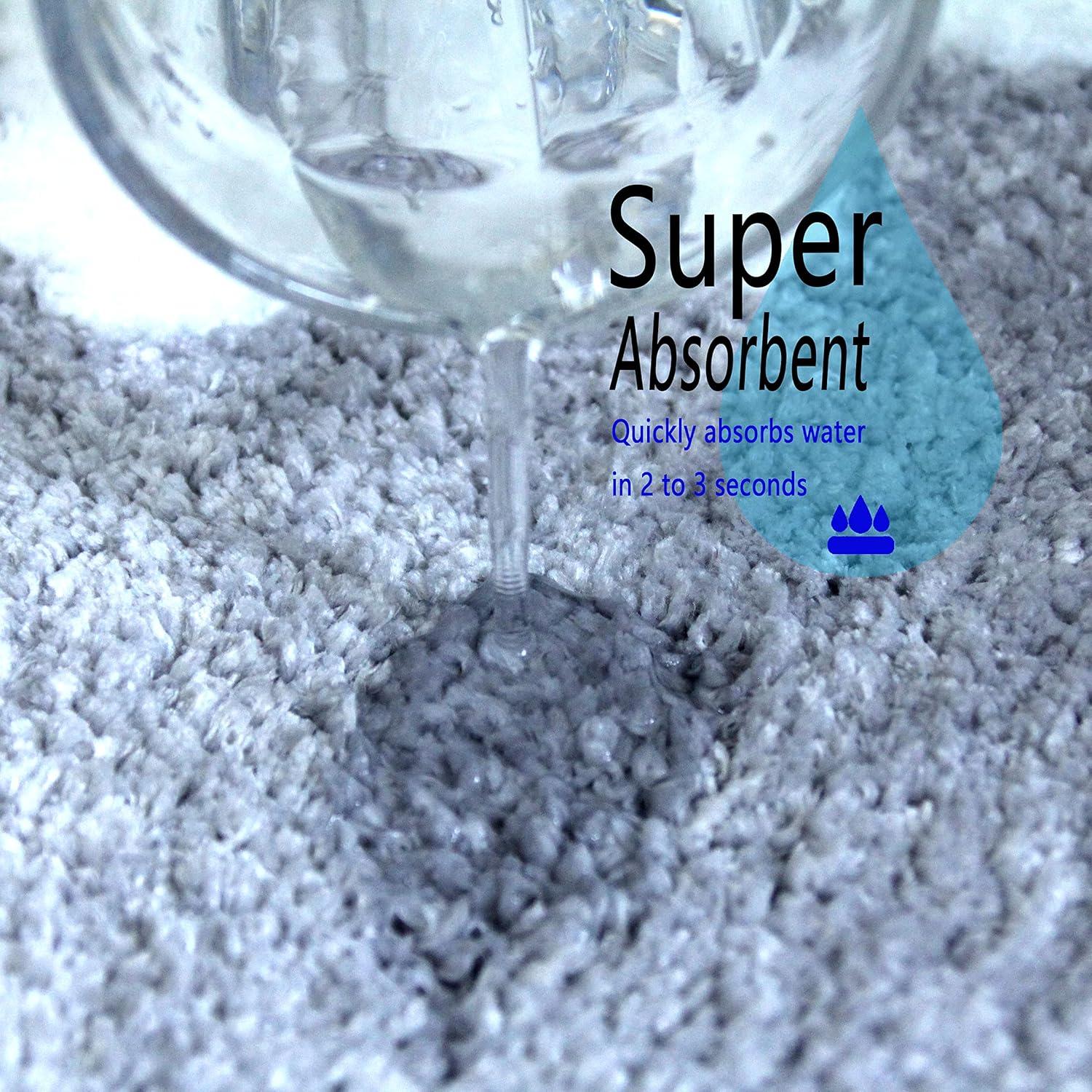 Alfombra de Baño Dorruger Gris Floral Antideslizante 40.6x61 cm