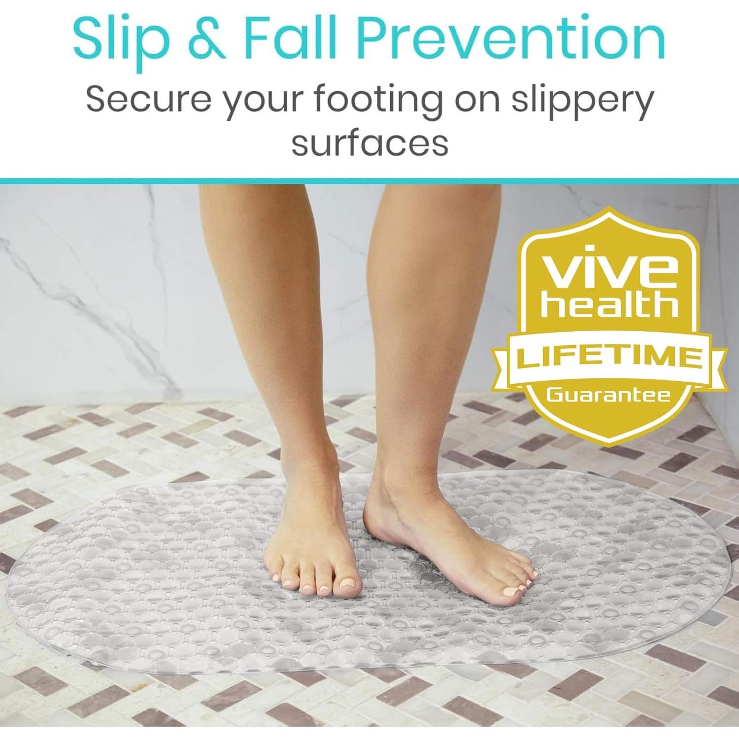 Alfombrilla Ovalada Antideslizante Vive 66x38 cm PVC Transparente