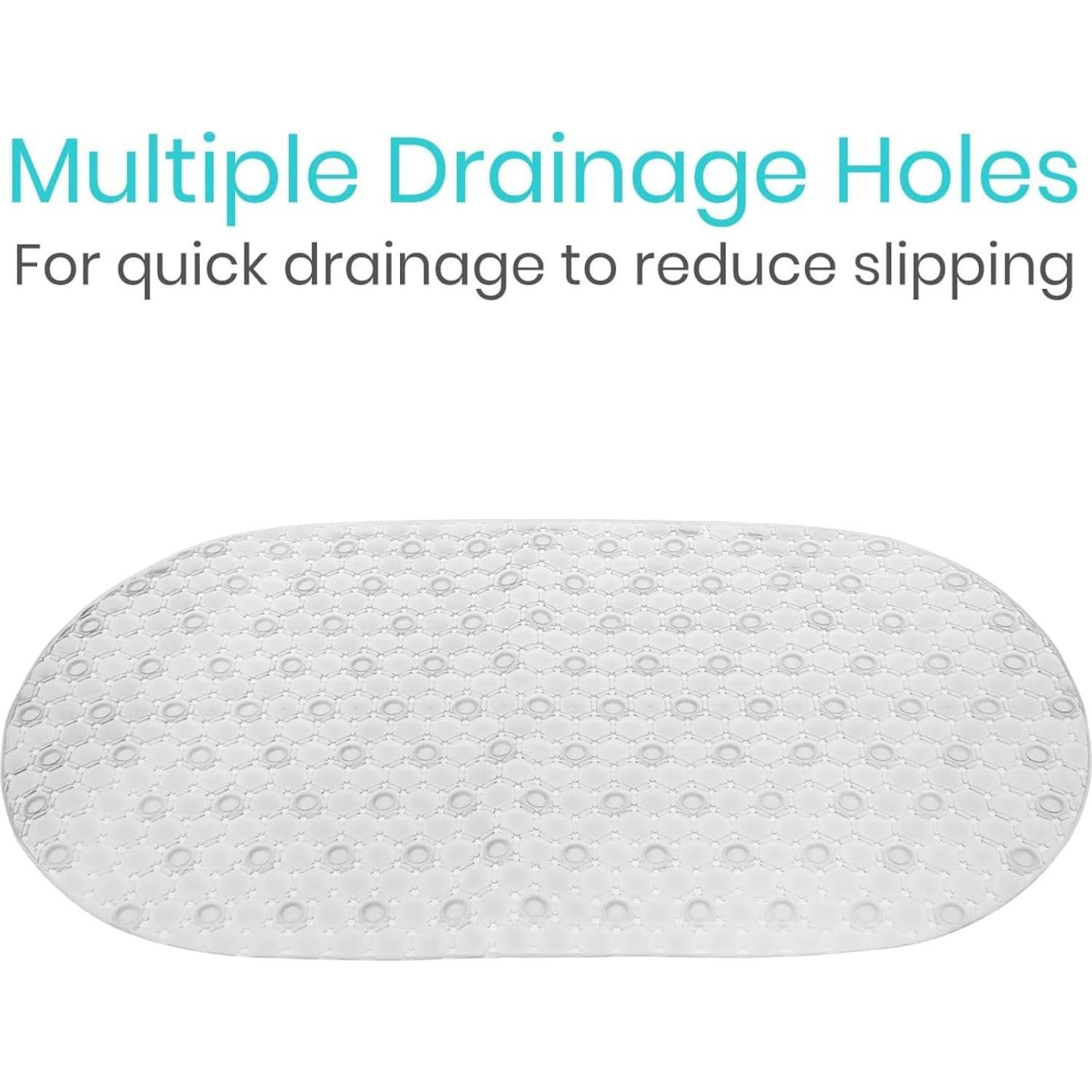 Alfombrilla Ovalada Antideslizante Vive 66x38 cm PVC Transparente