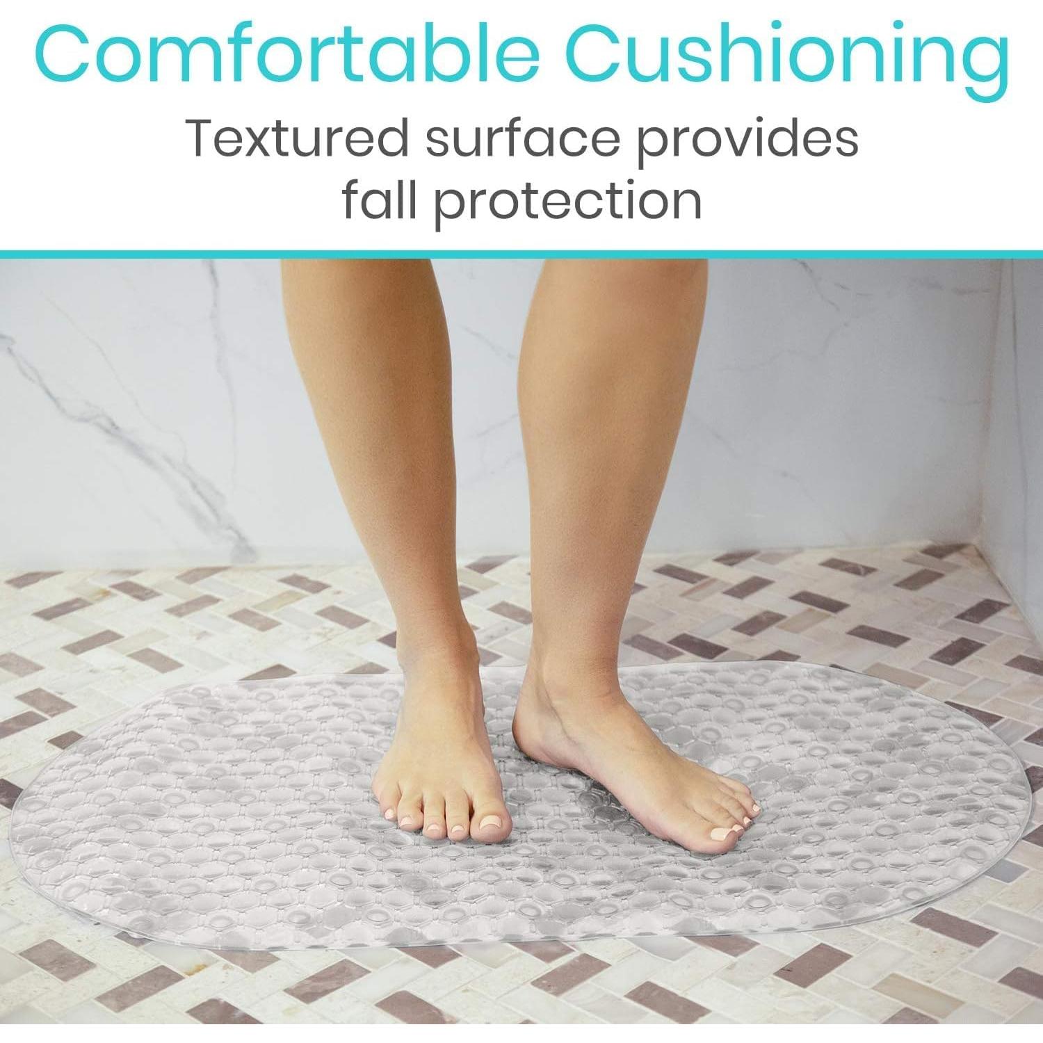 Alfombrilla Ovalada Antideslizante Vive 66x38 cm PVC Transparente