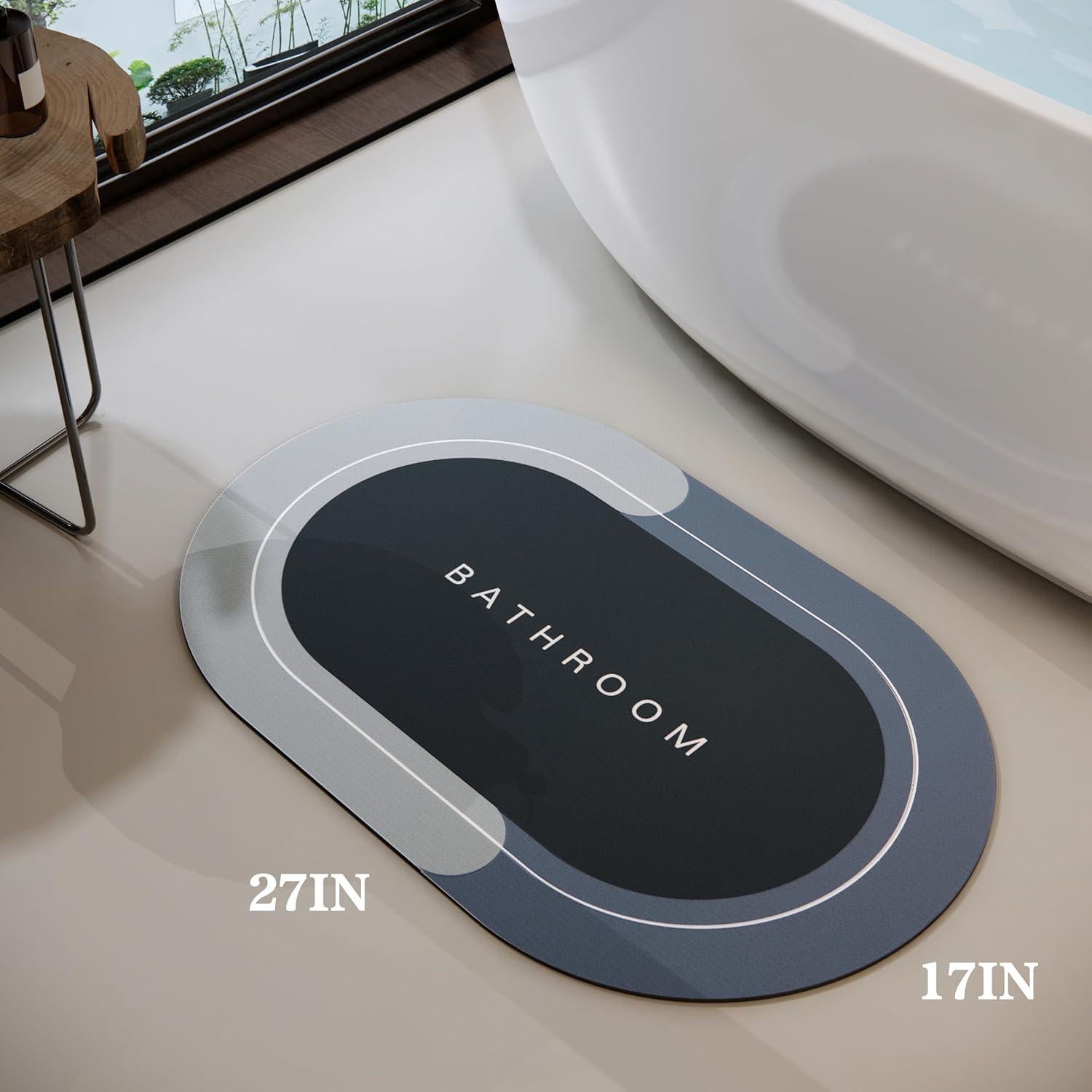 Alfombrilla de baño antideslizante Deparnit 46x69 cm Azul