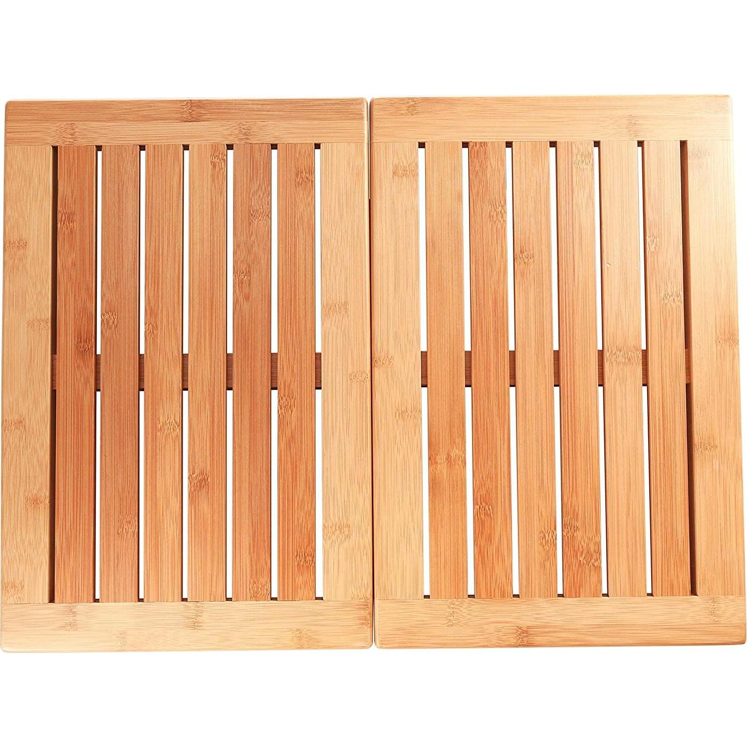 Alfombra de Baño de Bambú Antideslizante 61x46 cm - BEL-FSM