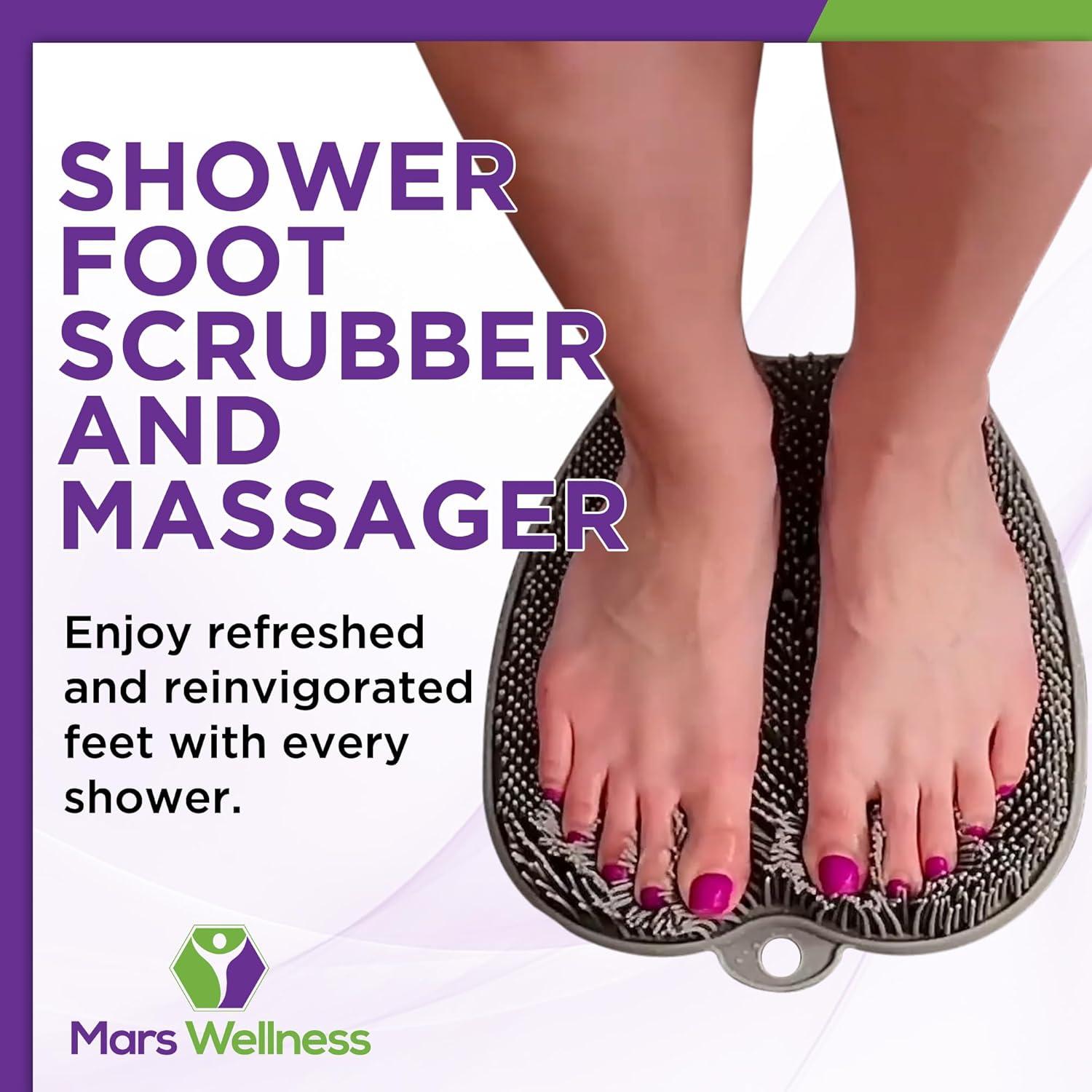 Exfoliador y Masajeador de Pies Mars Wellness Gris 30x27.4cm