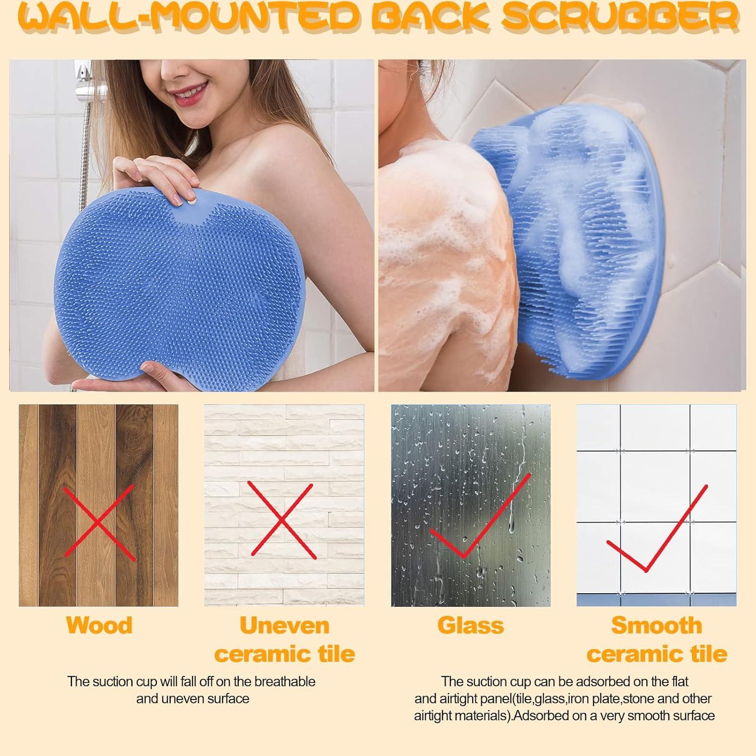 Exfoliador de pies y espalda SHBLOMK con ventosas antideslizantes