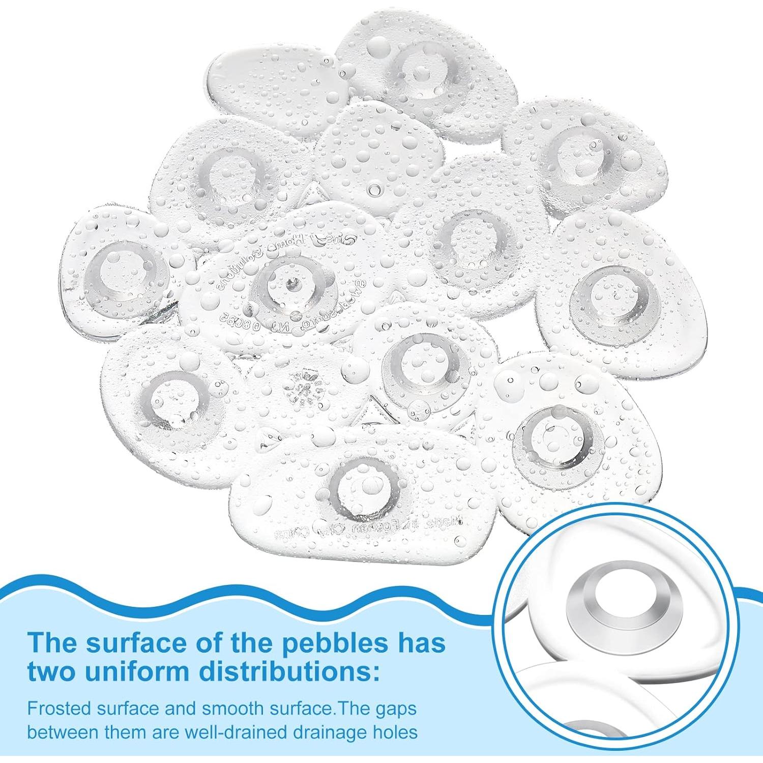 Riakrum Alfombrilla Antideslizante de Baño 12 Piezas PVC Transparente