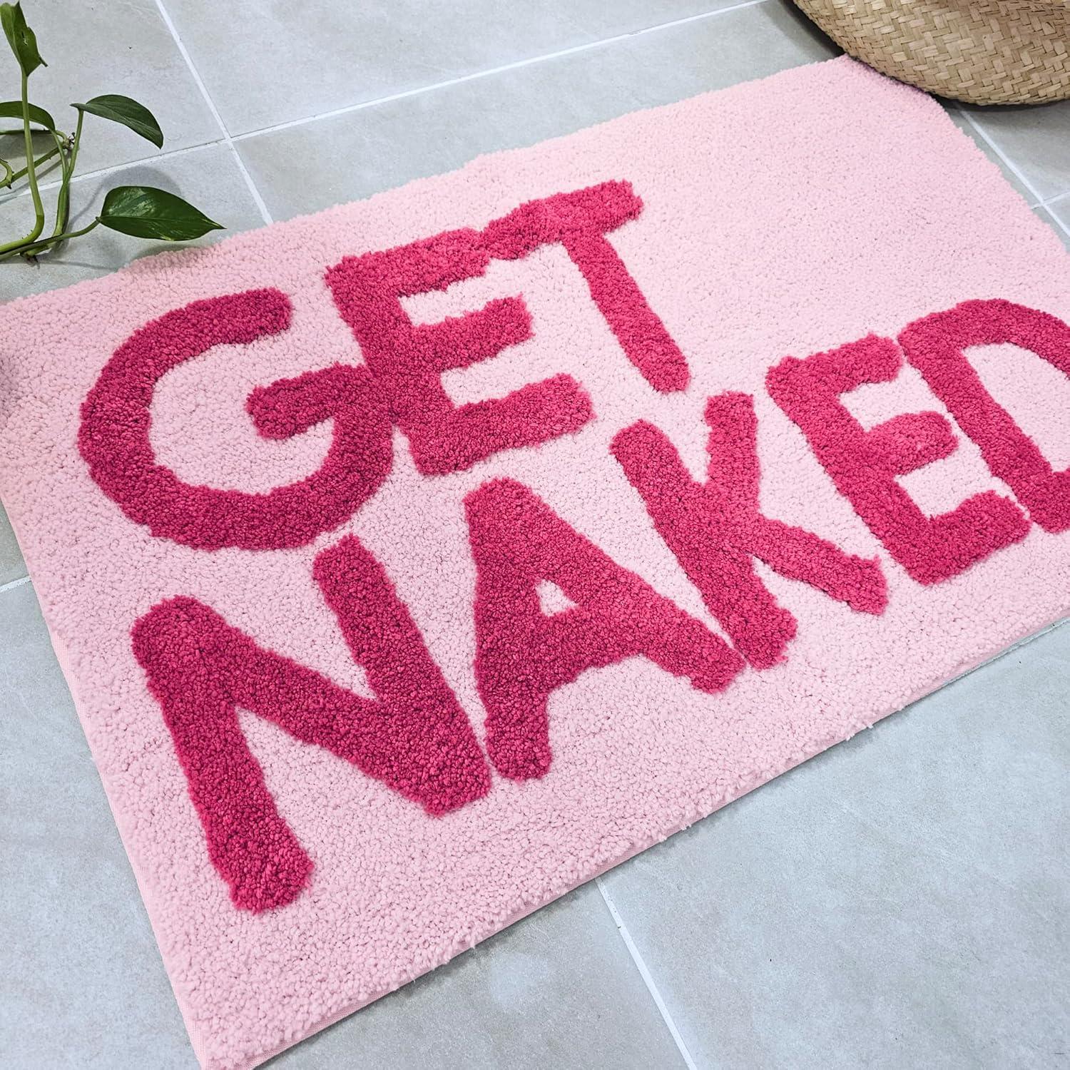 Alfombrilla de Baño Desnudo Nuevo Mungo Rosa 79x51 cm