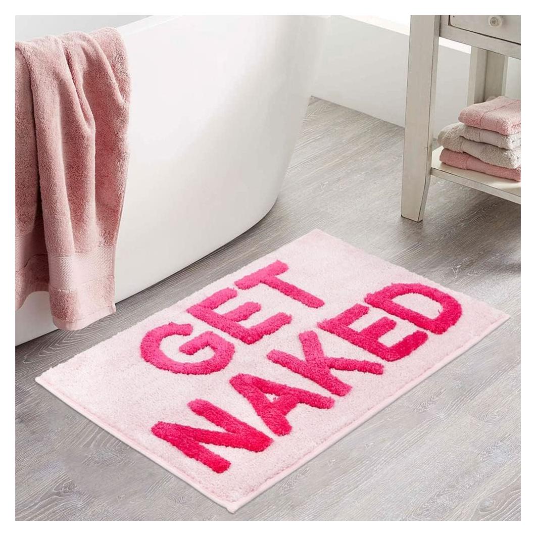 Alfombra de Baño Antideslizante Zeeinx Get Naked Rosa 40x61cm