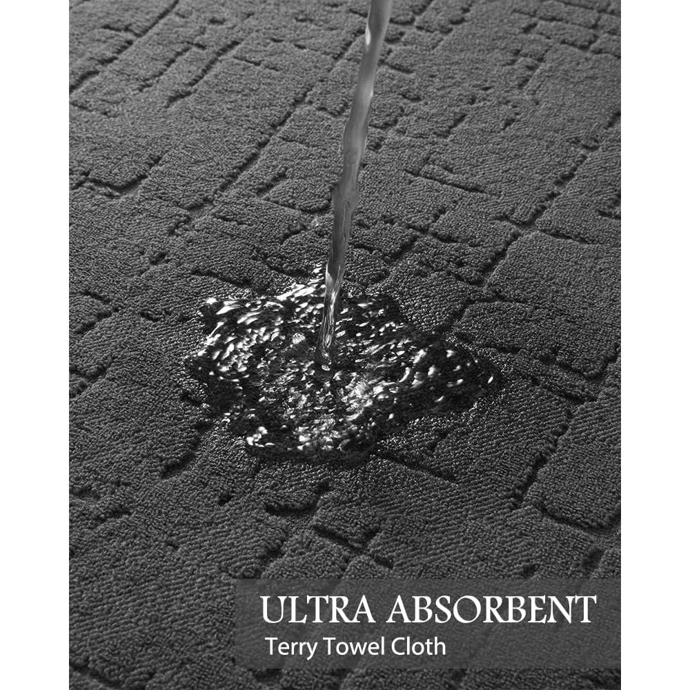 Alfombra de Baño AMOAMI Gris Oscuro 43x61cm Antideslizante