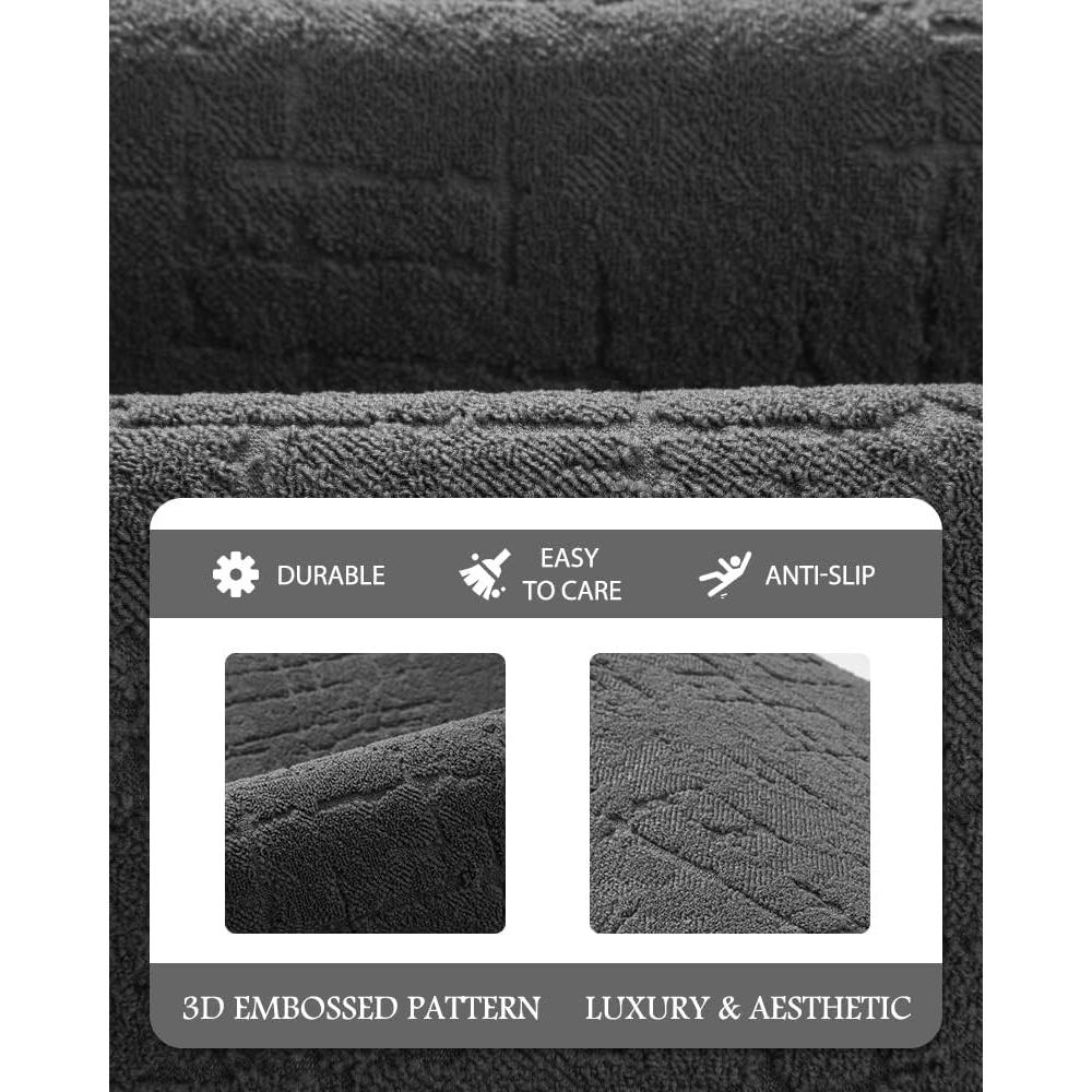 Alfombra de Baño AMOAMI Gris Oscuro 43x61cm Antideslizante