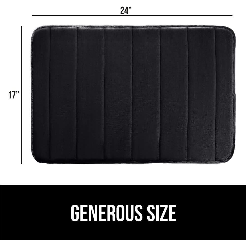 Alfombra de Baño GORILLA GRIP Memory Foam 61x43 cm Negra