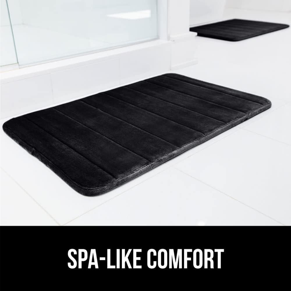 Alfombra de Baño GORILLA GRIP Memory Foam 61x43 cm Negra